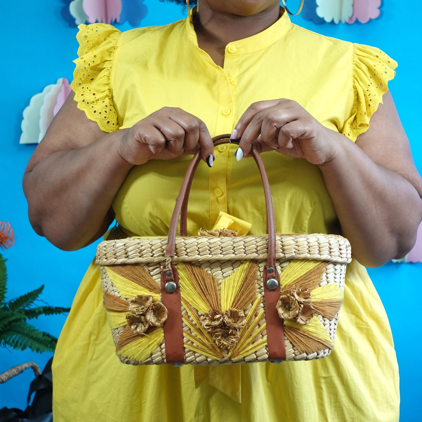 Wicker Basket Handbag