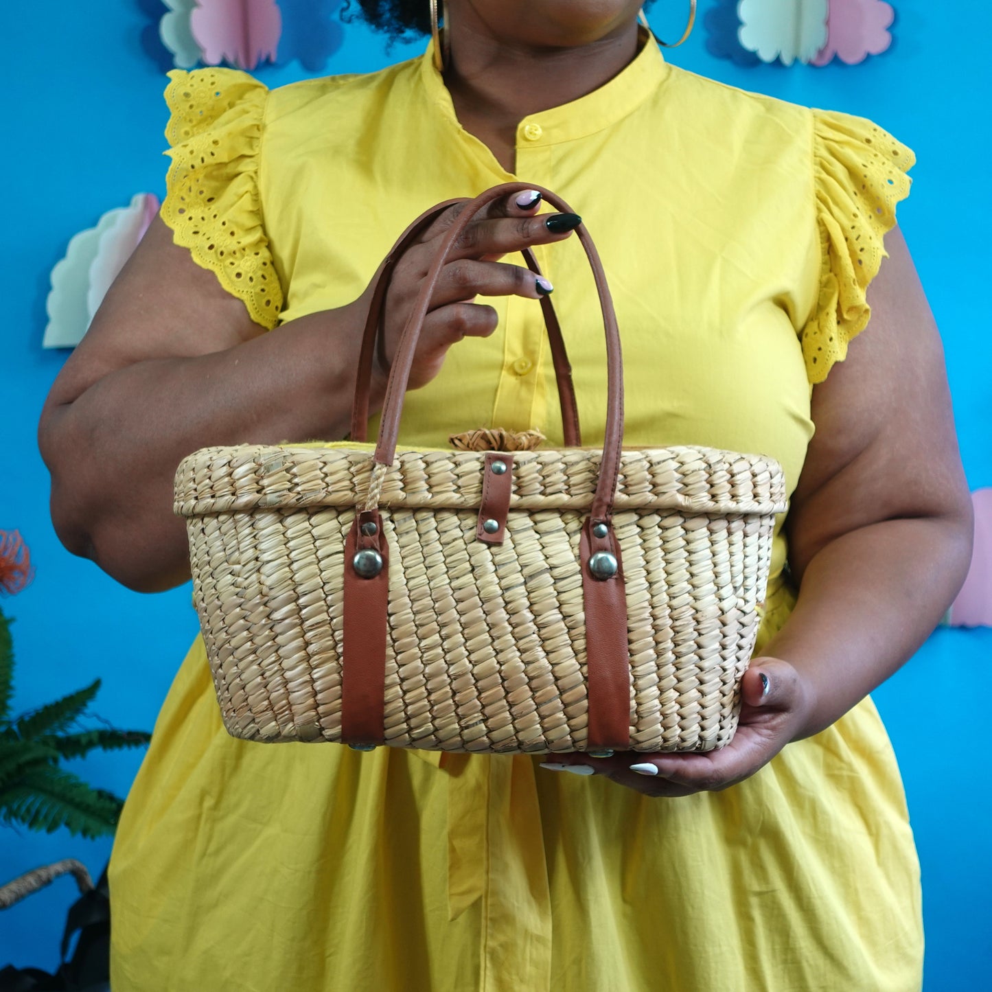 Wicker Basket Handbag
