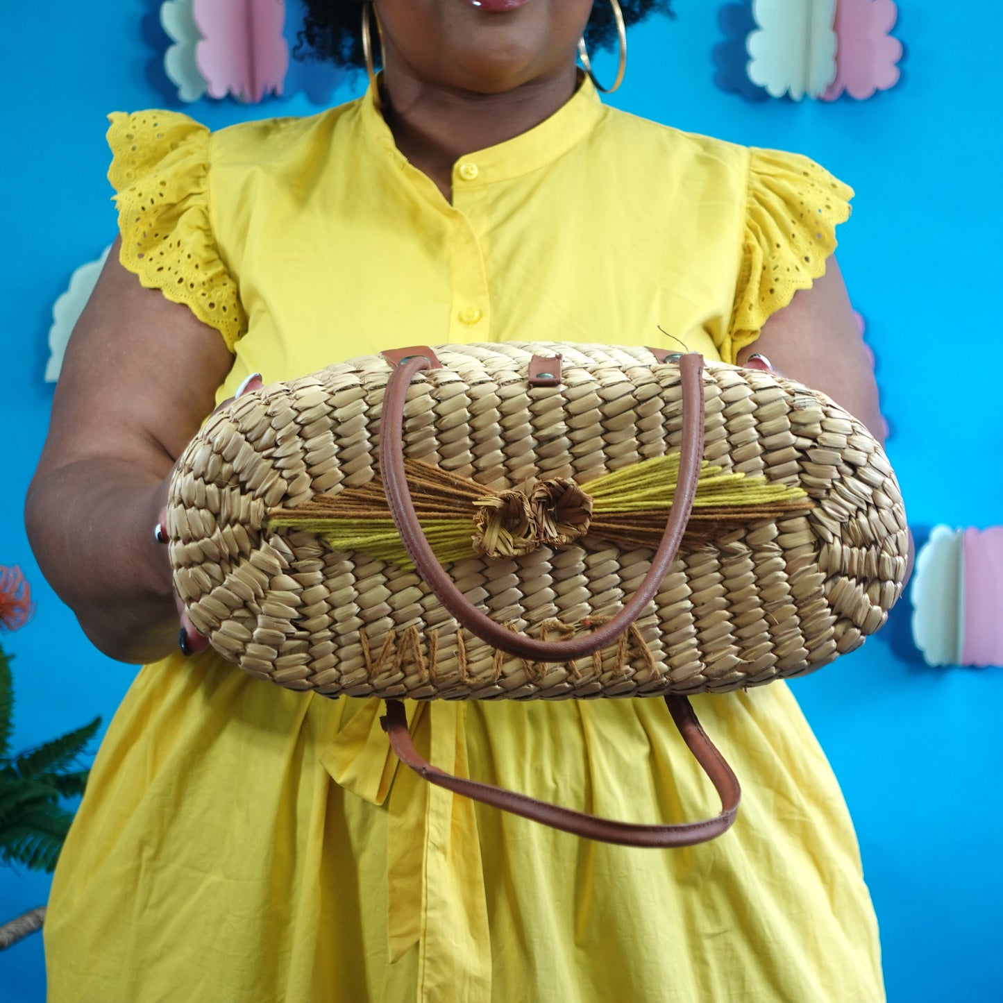 Wicker Basket Handbag