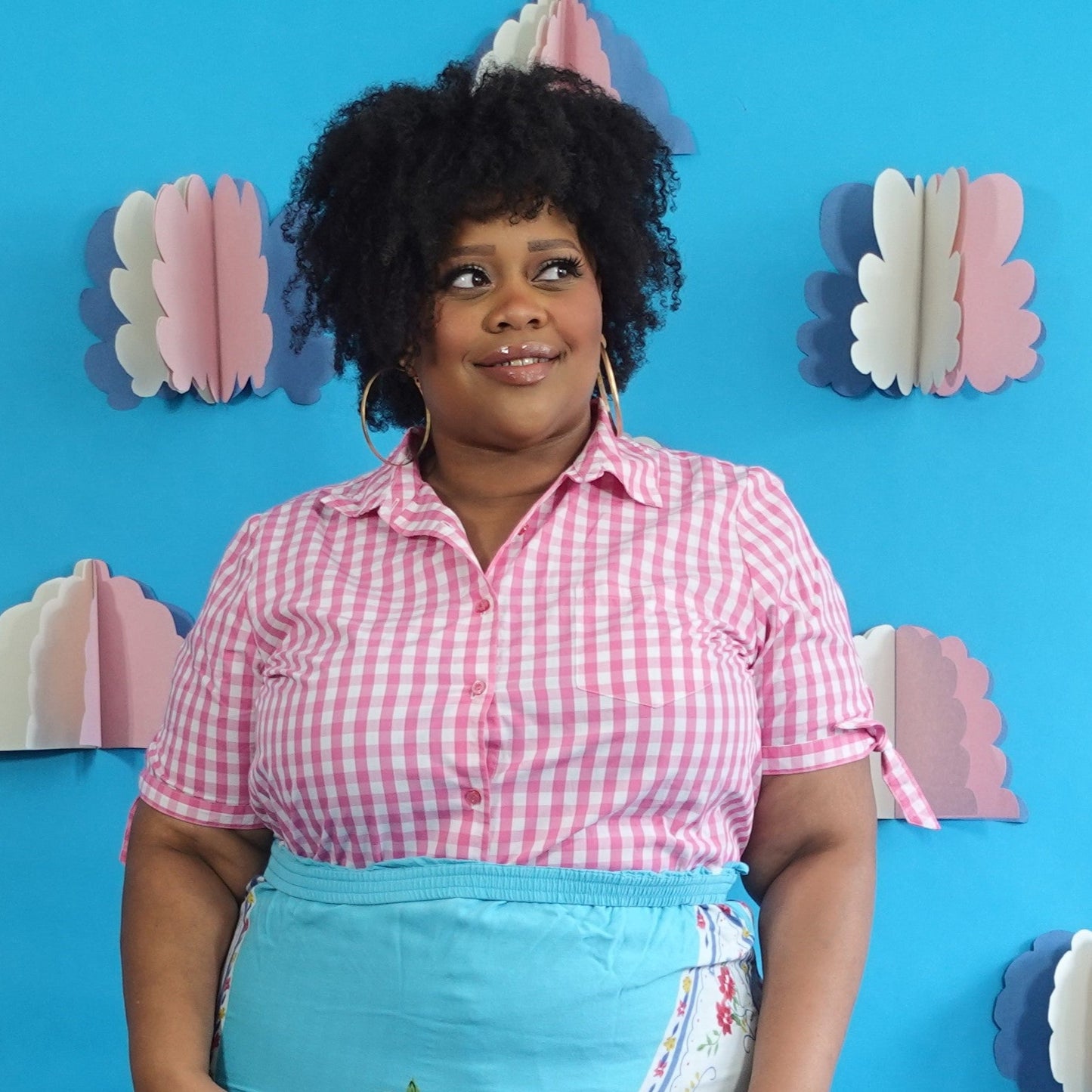 Pink Gingham Button Down Shirt