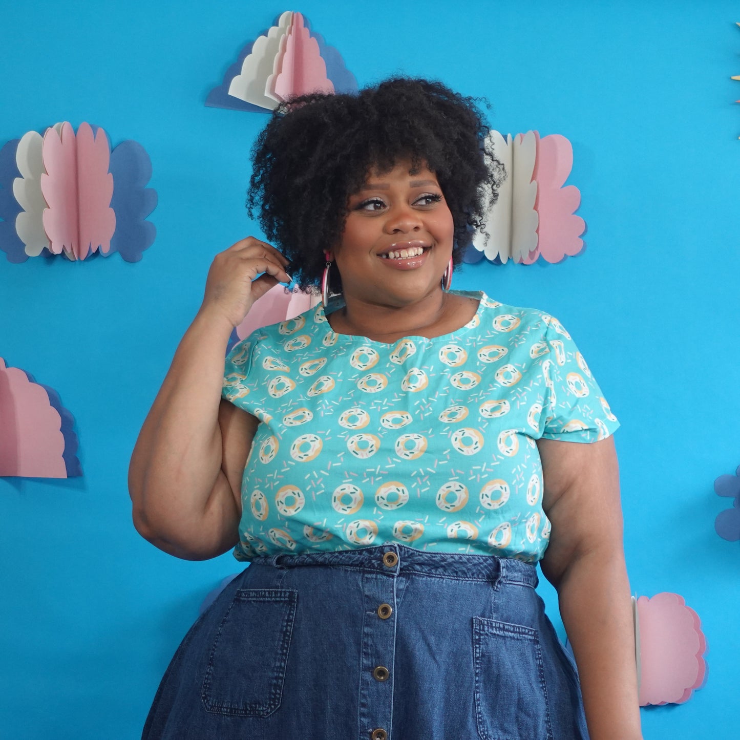 Donut Print Crop Top
