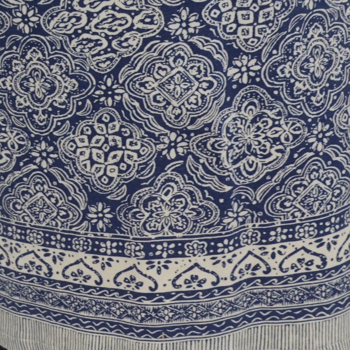Vintage Blue and White Maxi Skirt