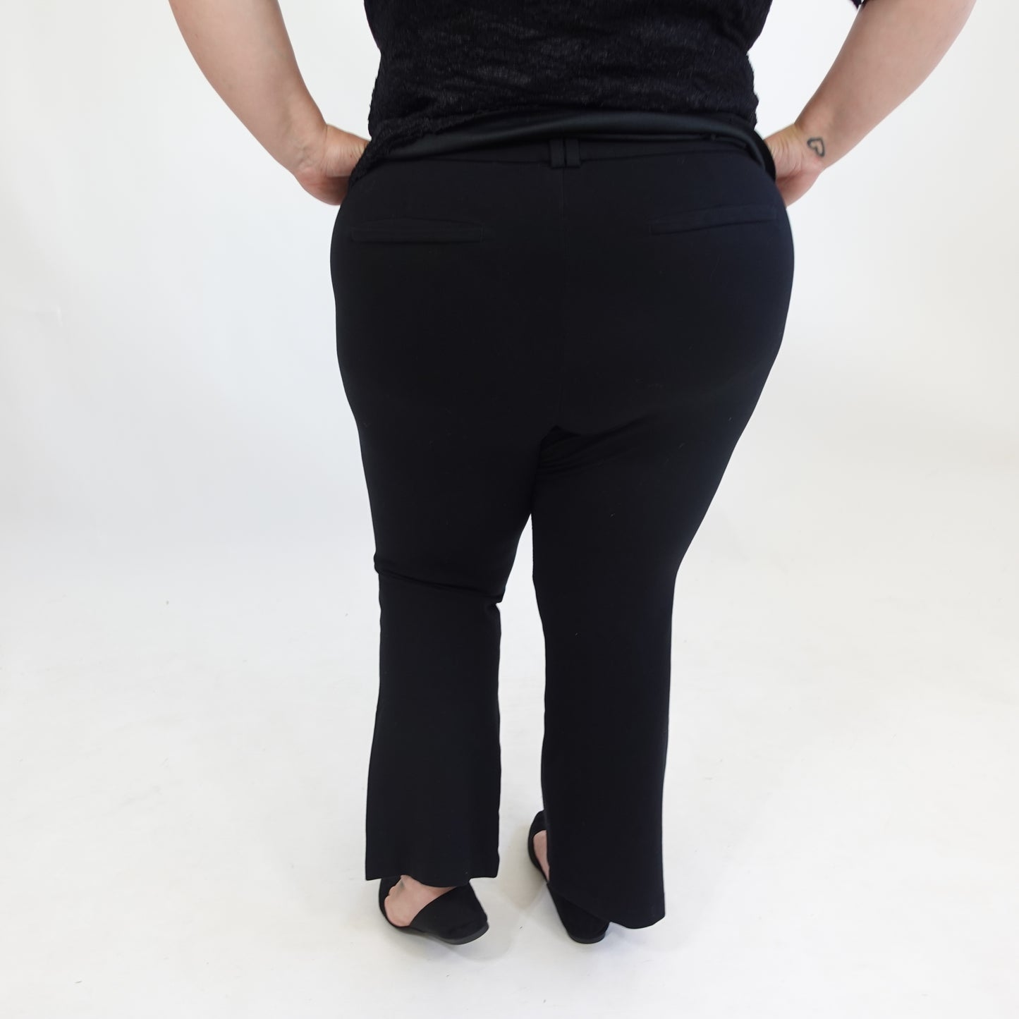 Black Flared Dress Pants