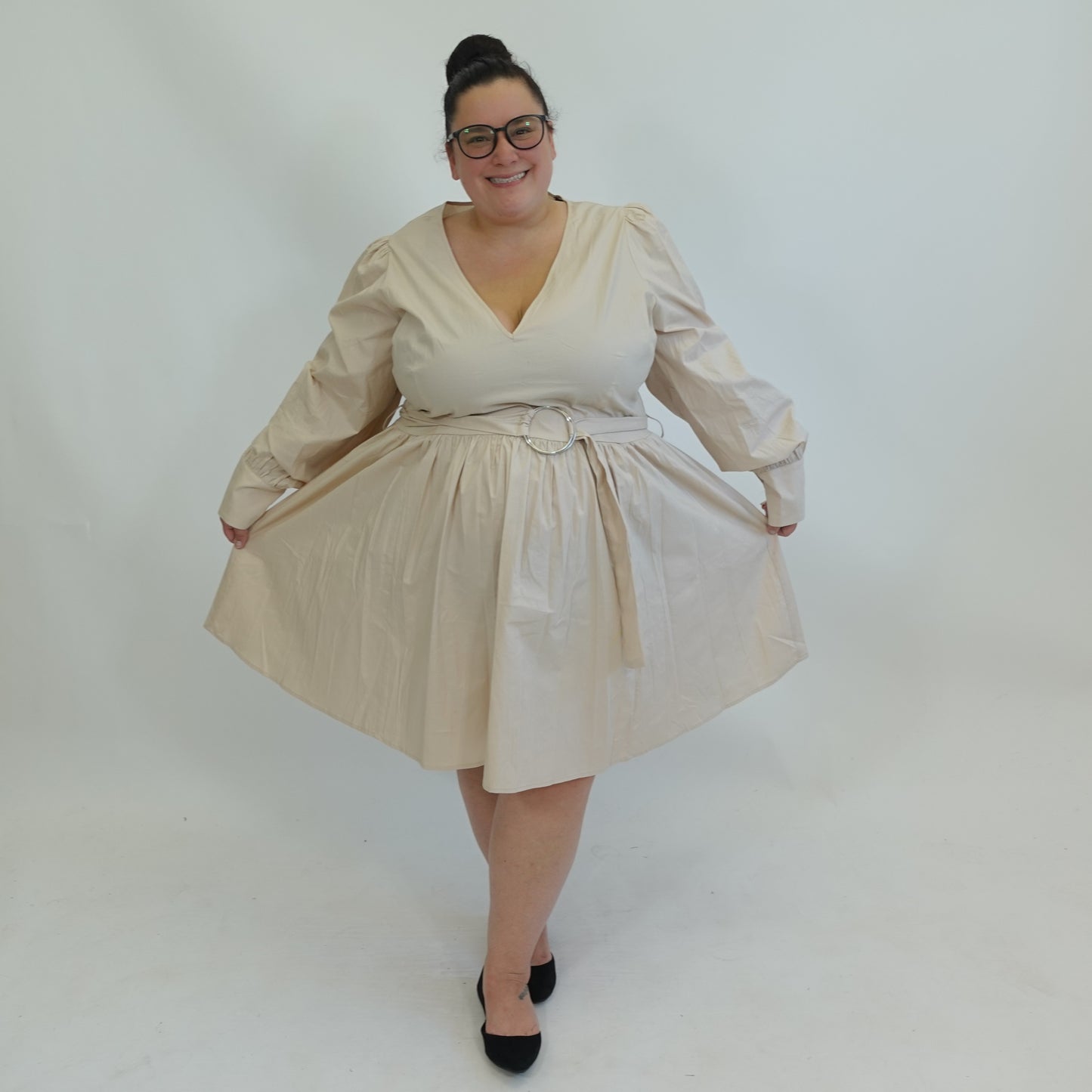 Khaki Colored Belted Dress NWT