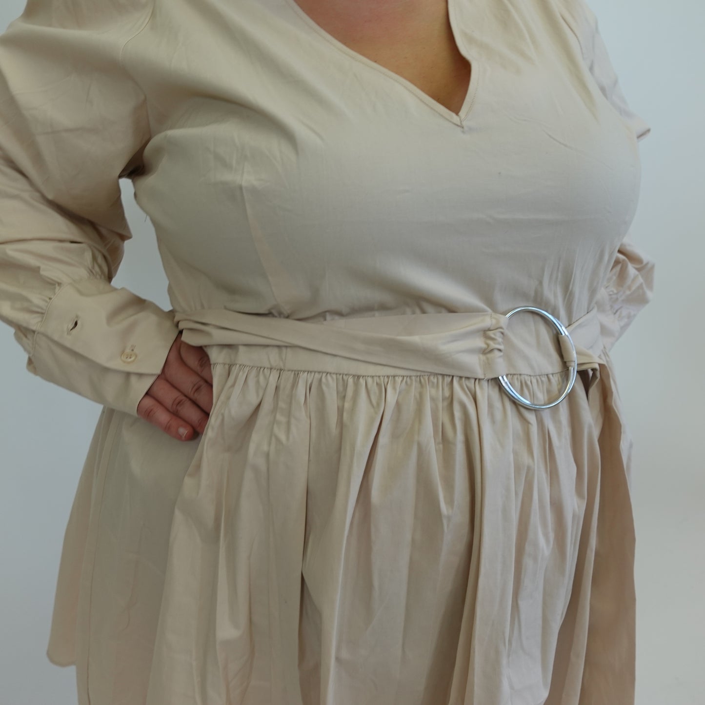 Khaki Colored Belted Dress NWT