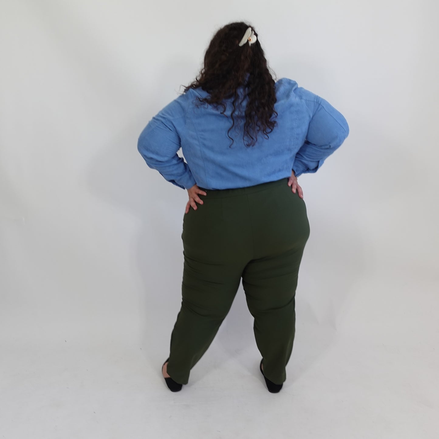 Olive Green Straight Leg Pants