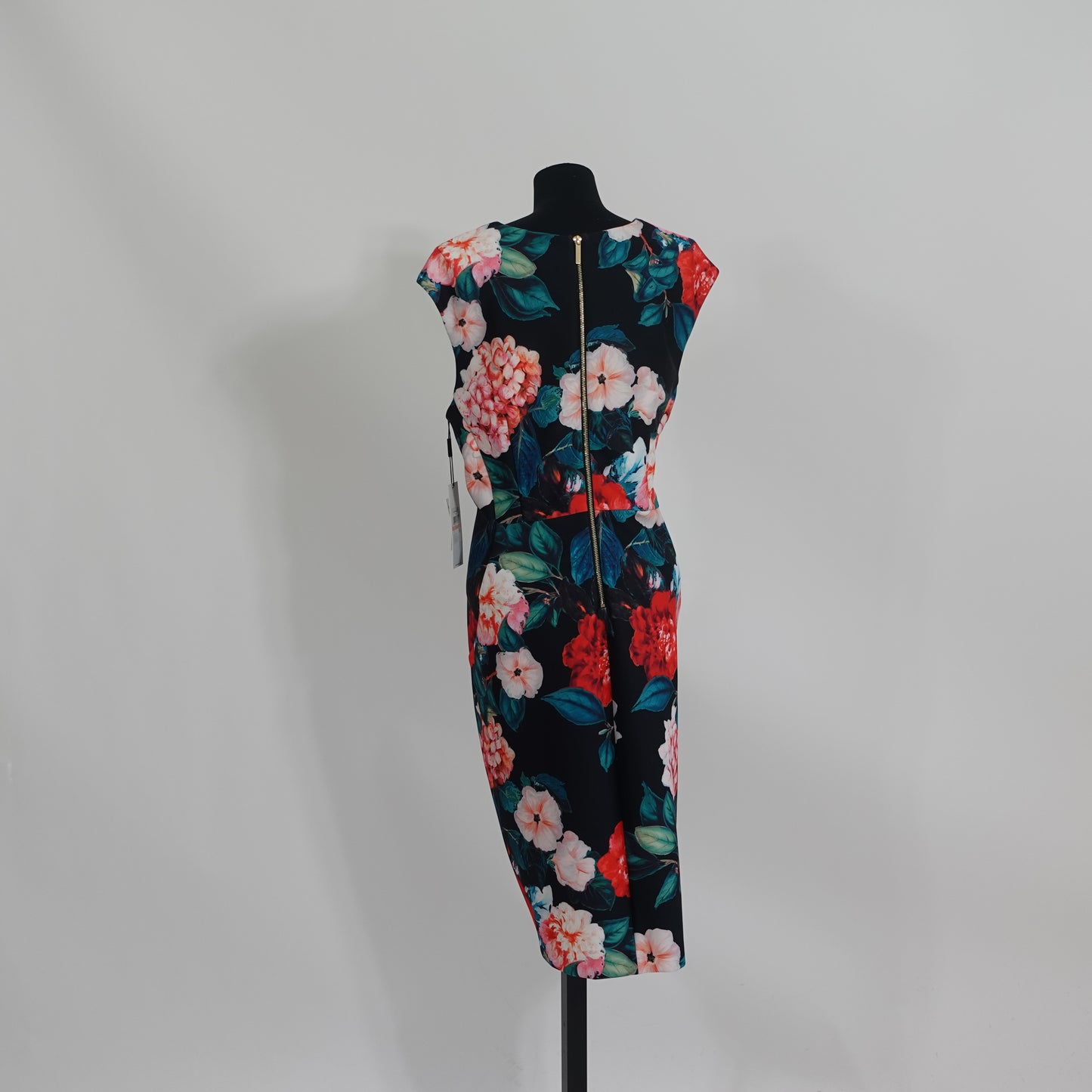 Black Floral Pencil Dress NWT
