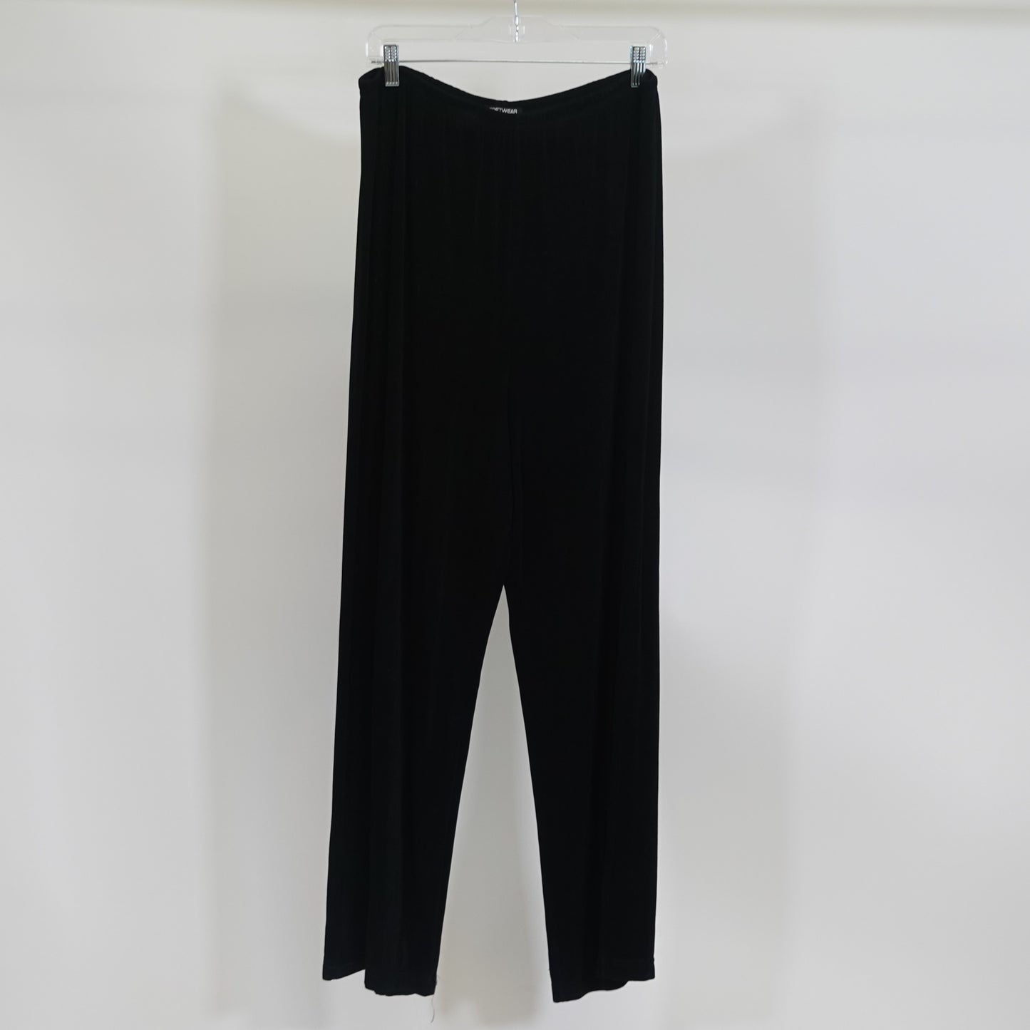 Vintage Black Ribbed Pull-on Pants