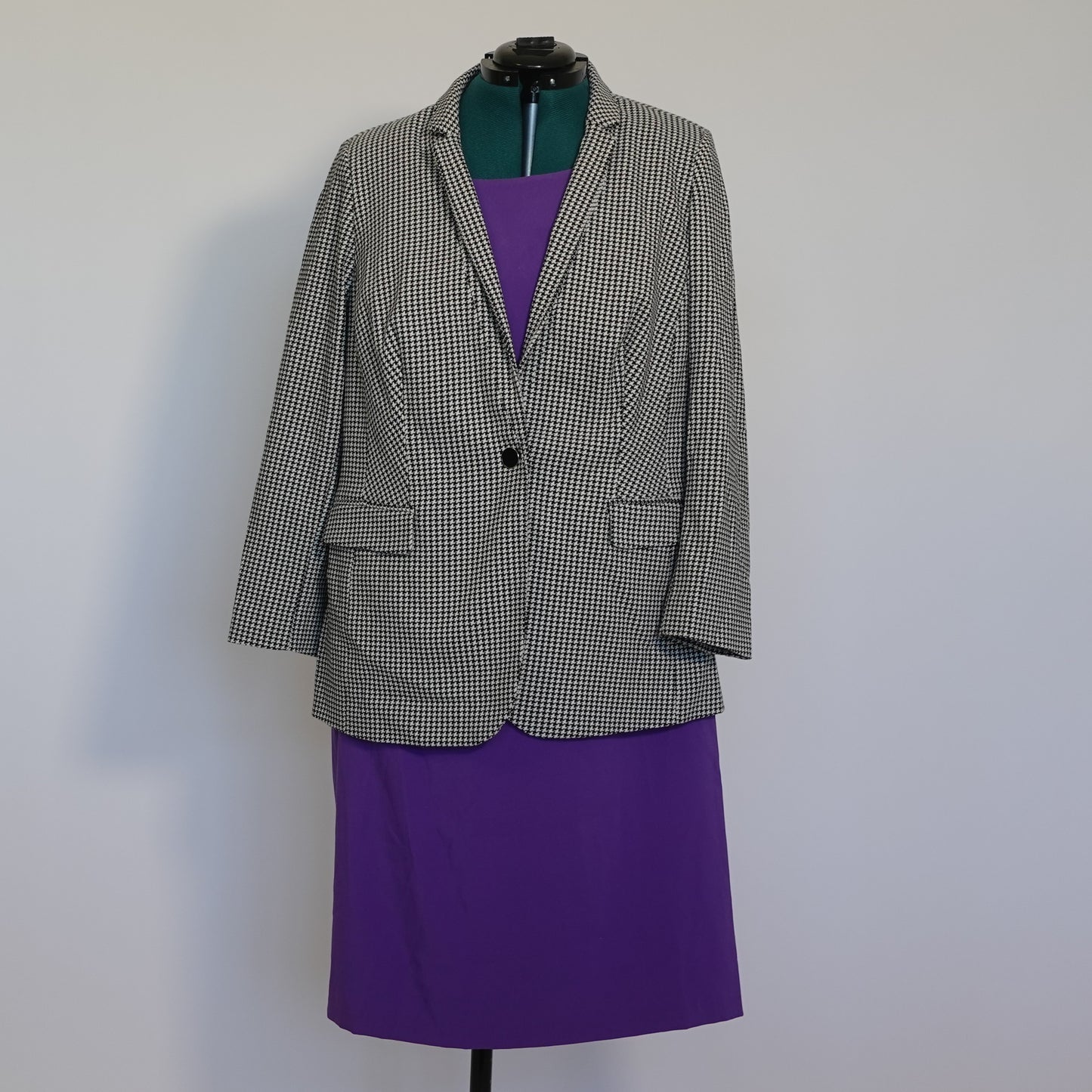 Vintage Purple Sleeveless Knee Length Dress