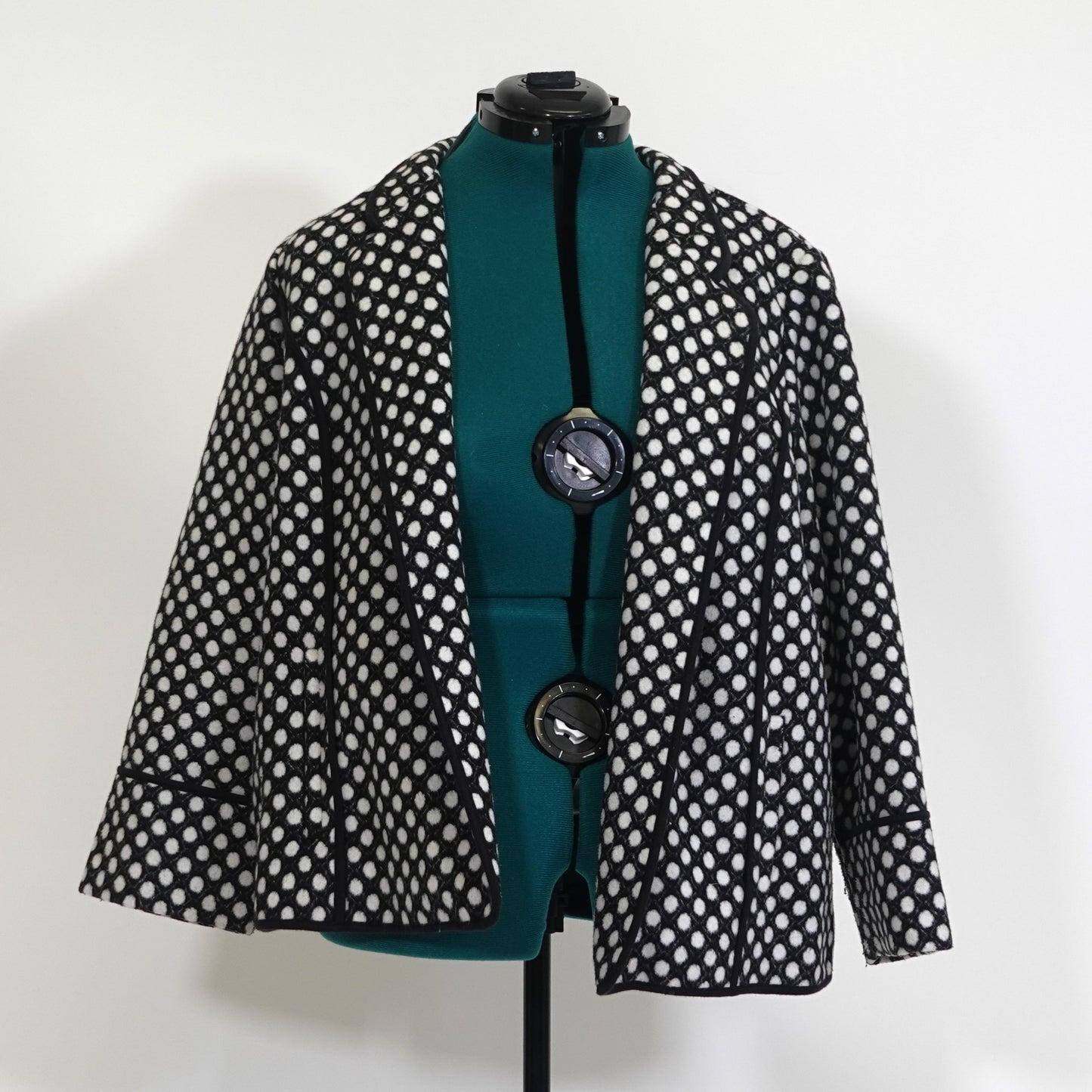Black and White Fleece Blazer