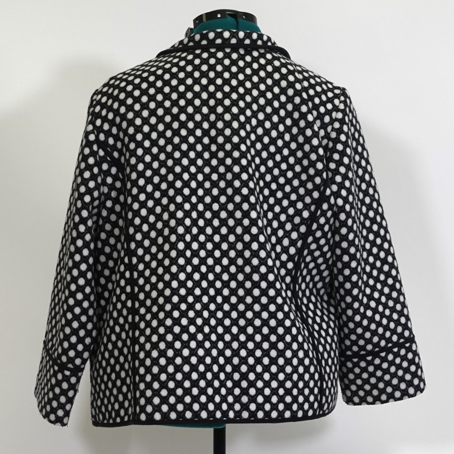 Black and White Fleece Blazer