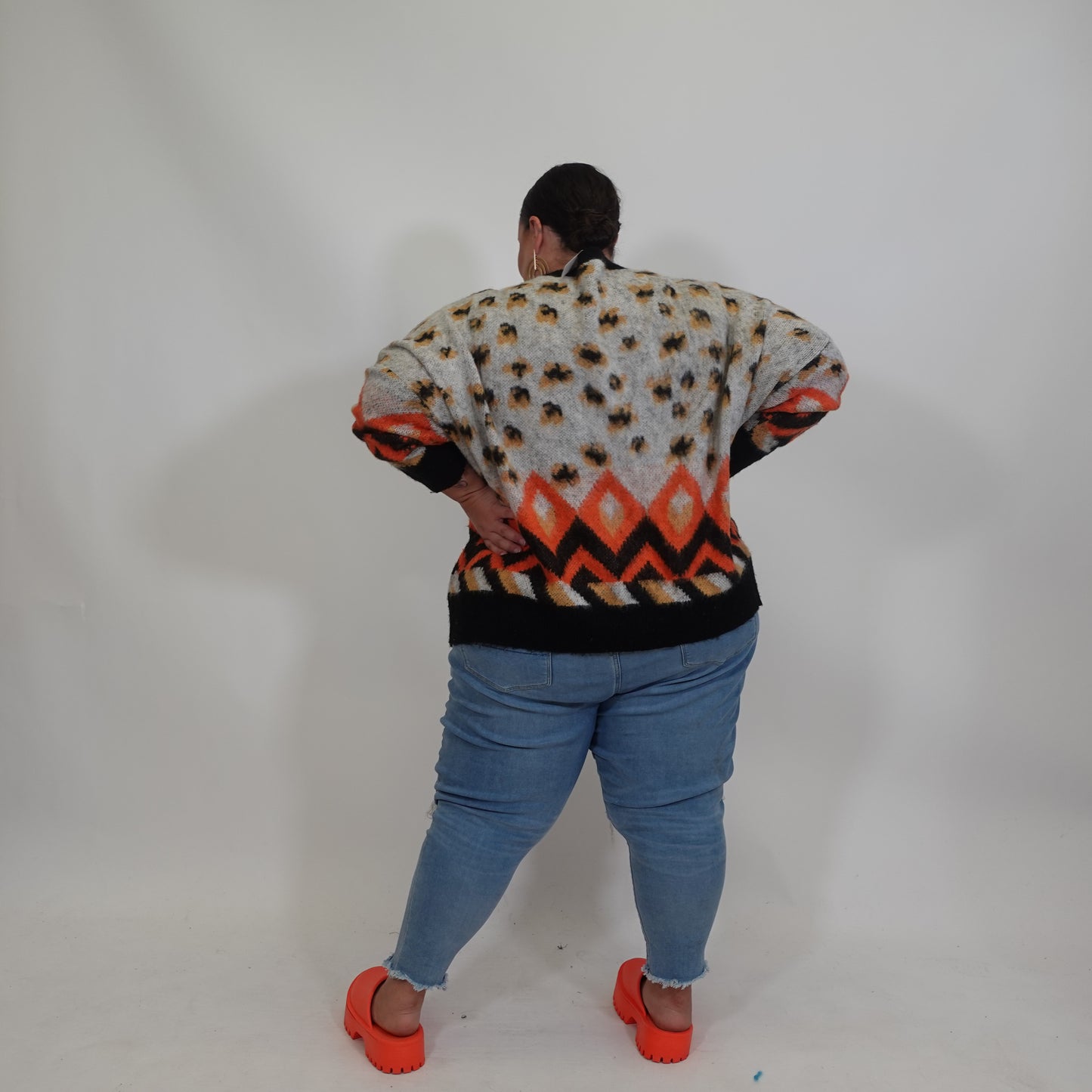 Multicolored Abstract Print Sweater
