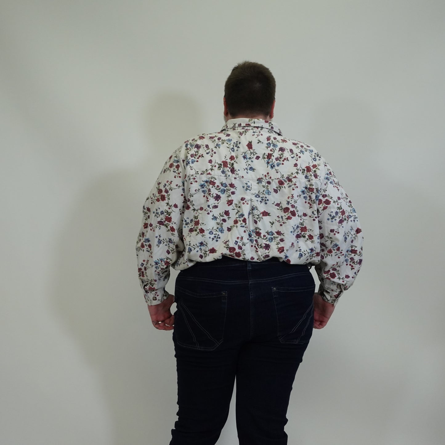 Vintage White Floral Button Down Top