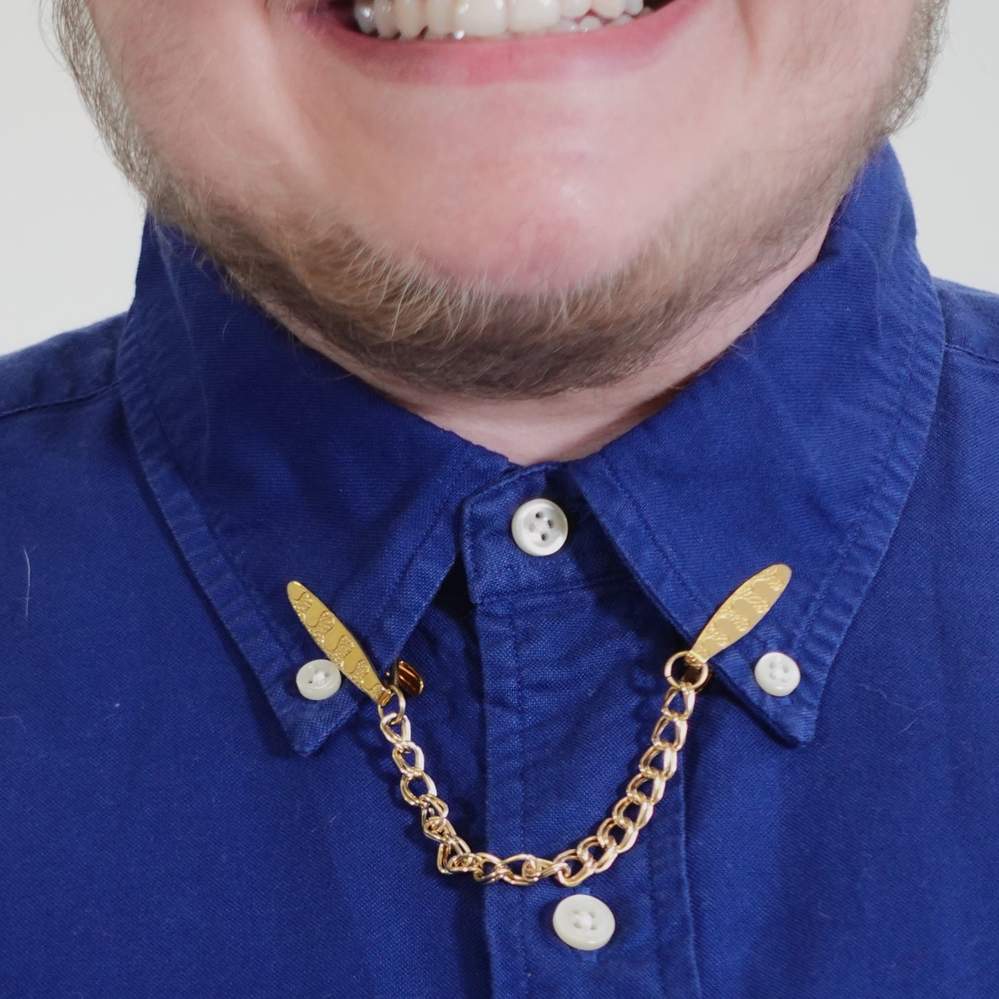 Vintage Gold Chain Collar Clip