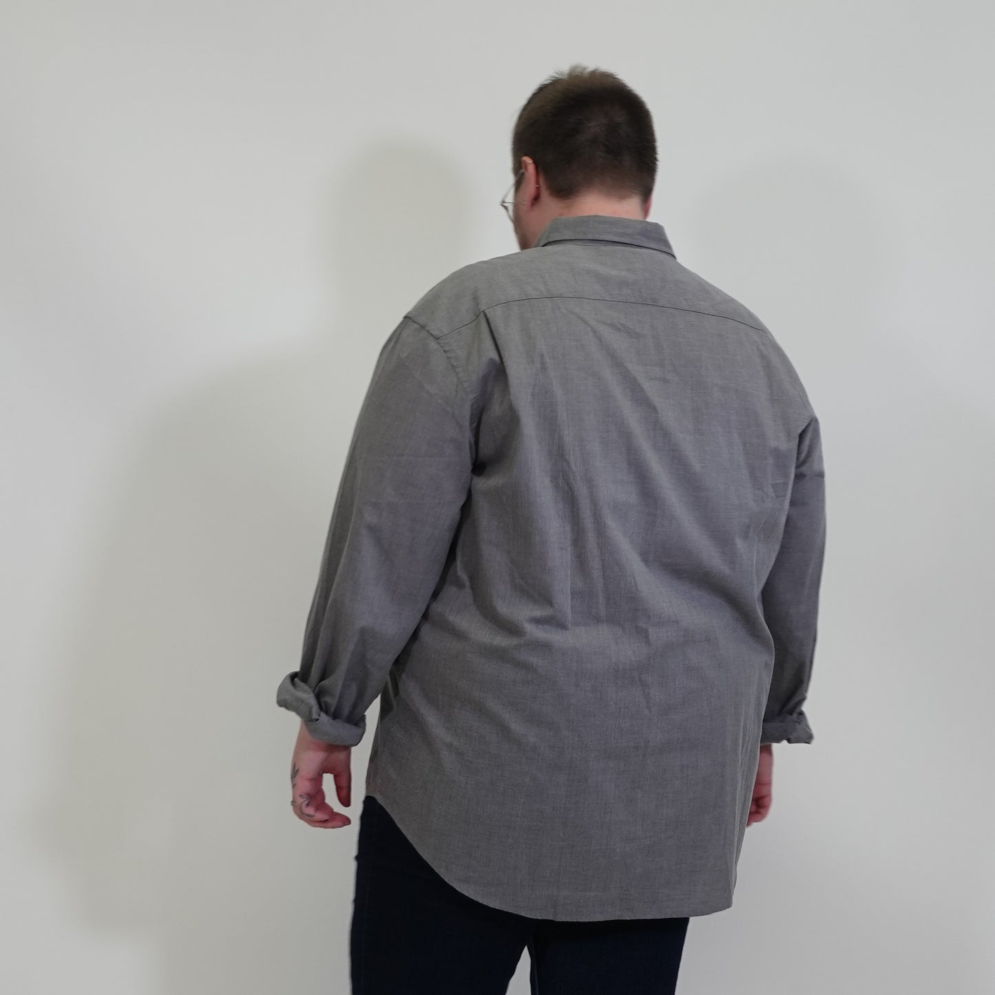 Grey Long Sleeve Button Down
