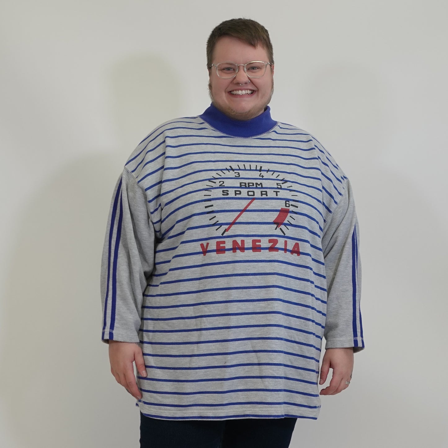Vintage Mock Neck Sweatshirt