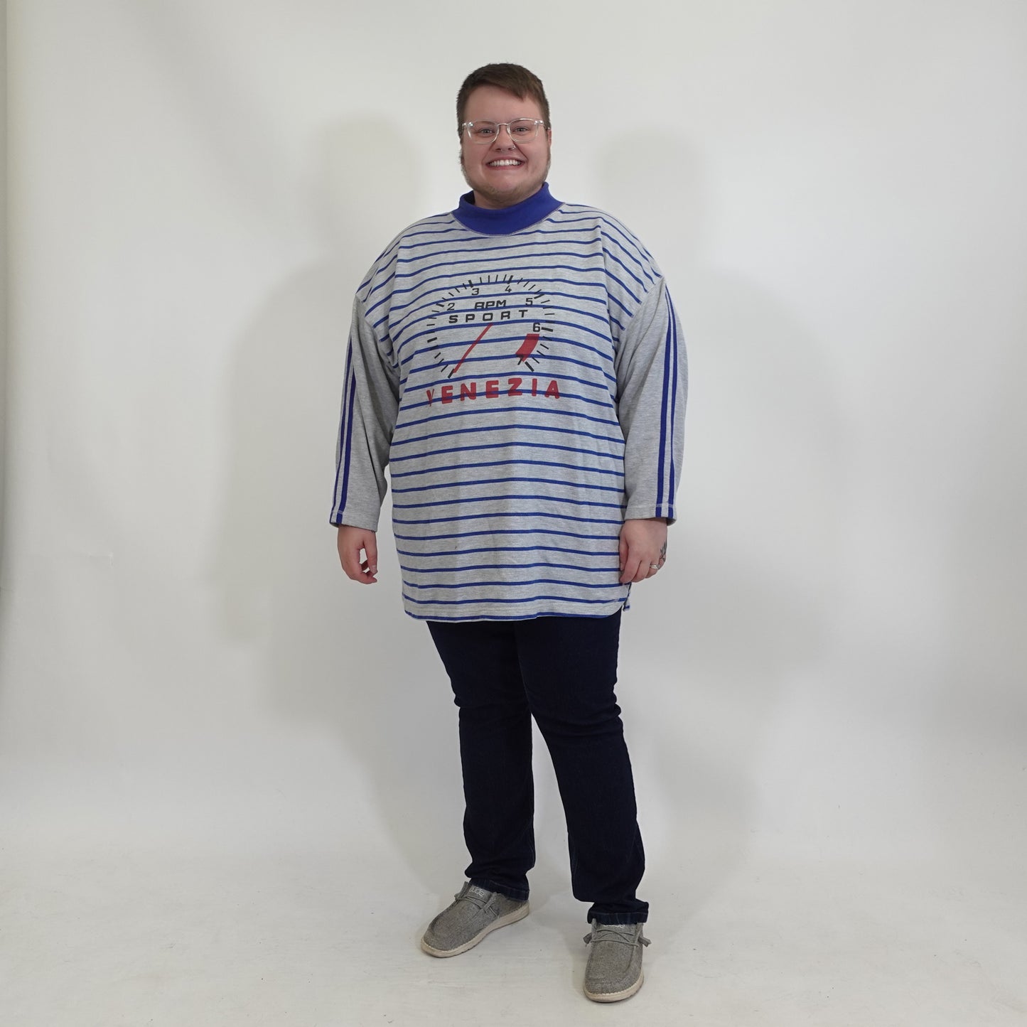 Vintage Mock Neck Sweatshirt