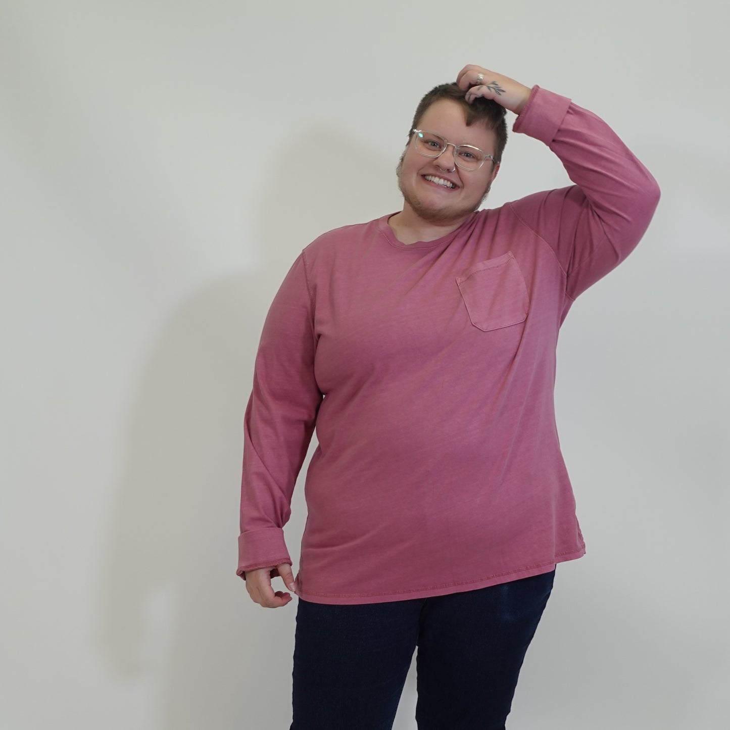 Dusty Raspberry Long Sleeve T Shirt