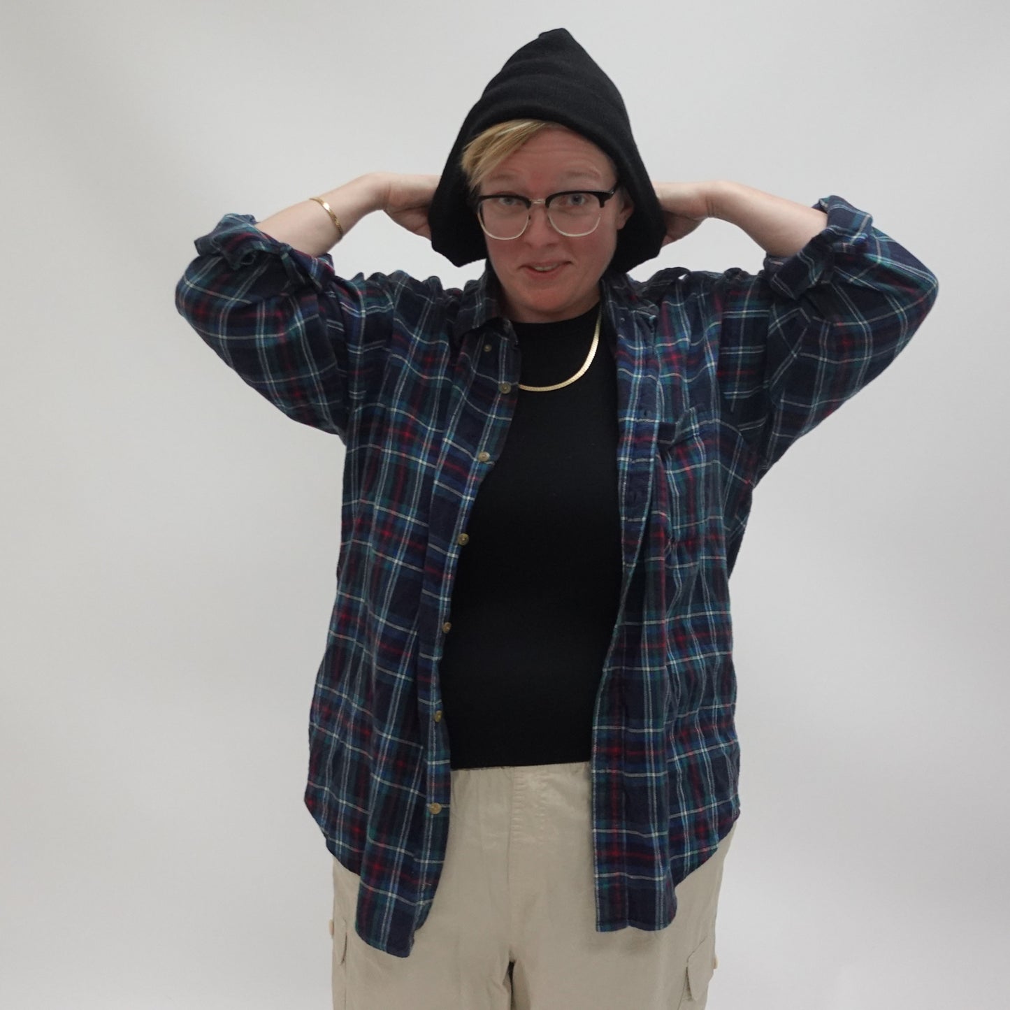 Black Ribbed Beanie NWT
