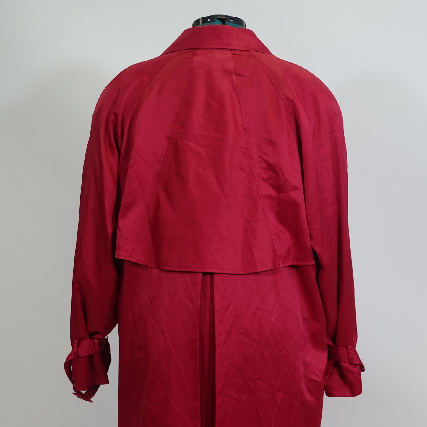 Vintage Red Lightweight Trench Coat