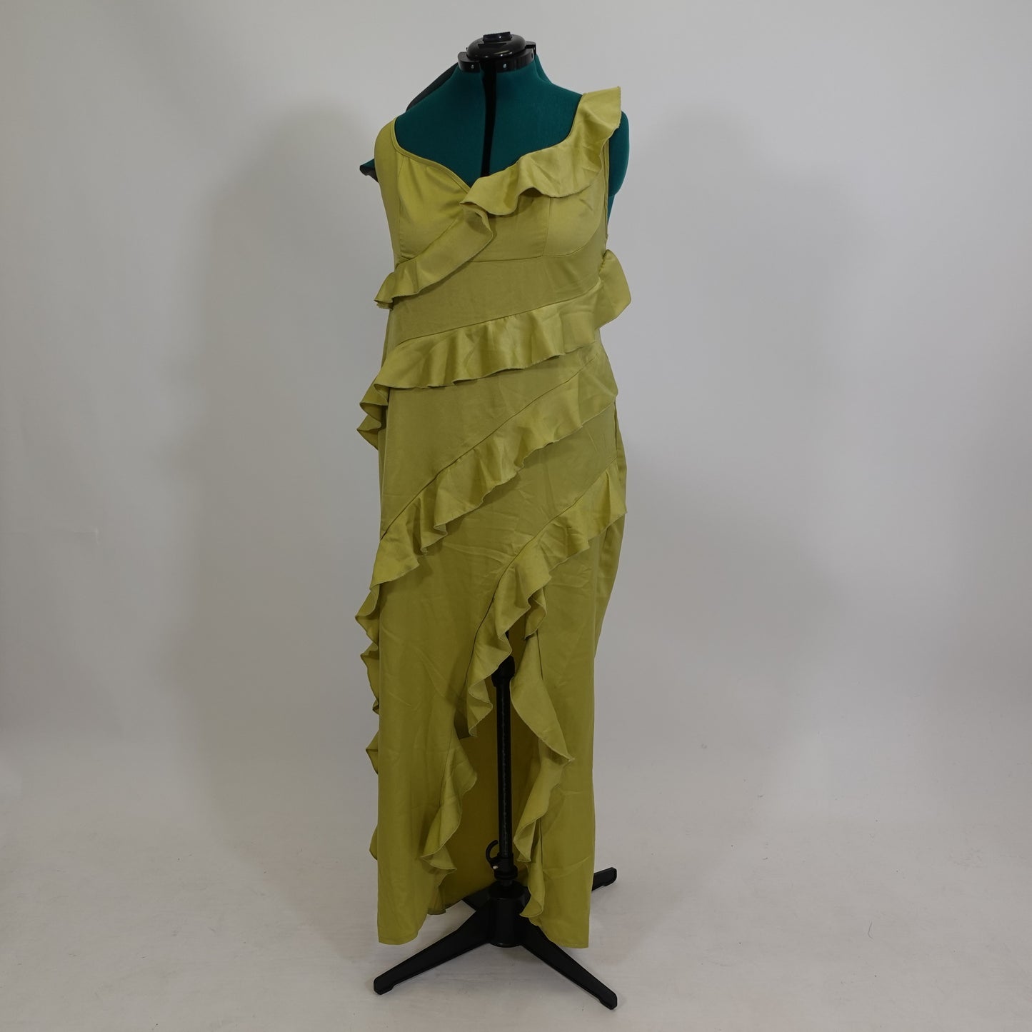 Green Sleeveless Ruffle Dress NWT