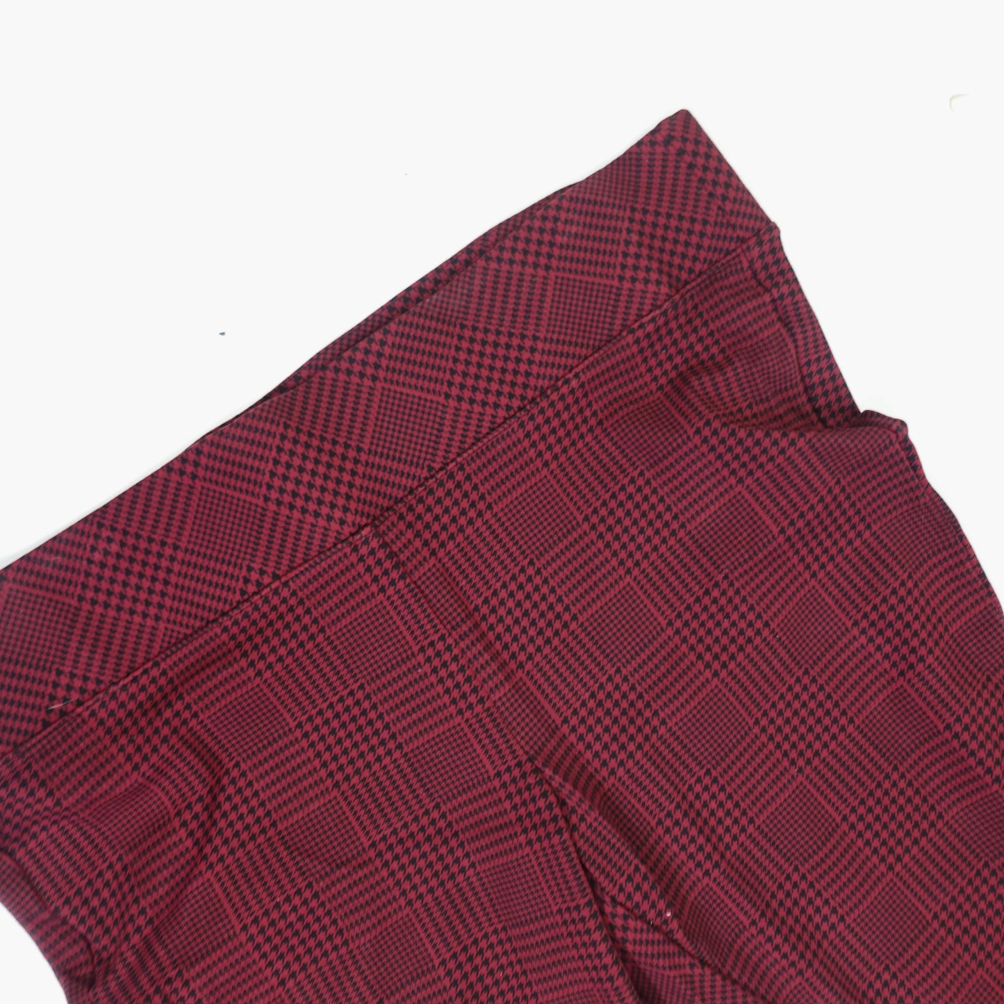 Red and Black Houndstooth Ponte Pants