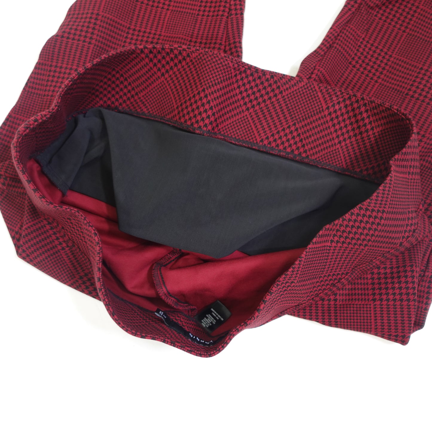 Red and Black Houndstooth Ponte Pants