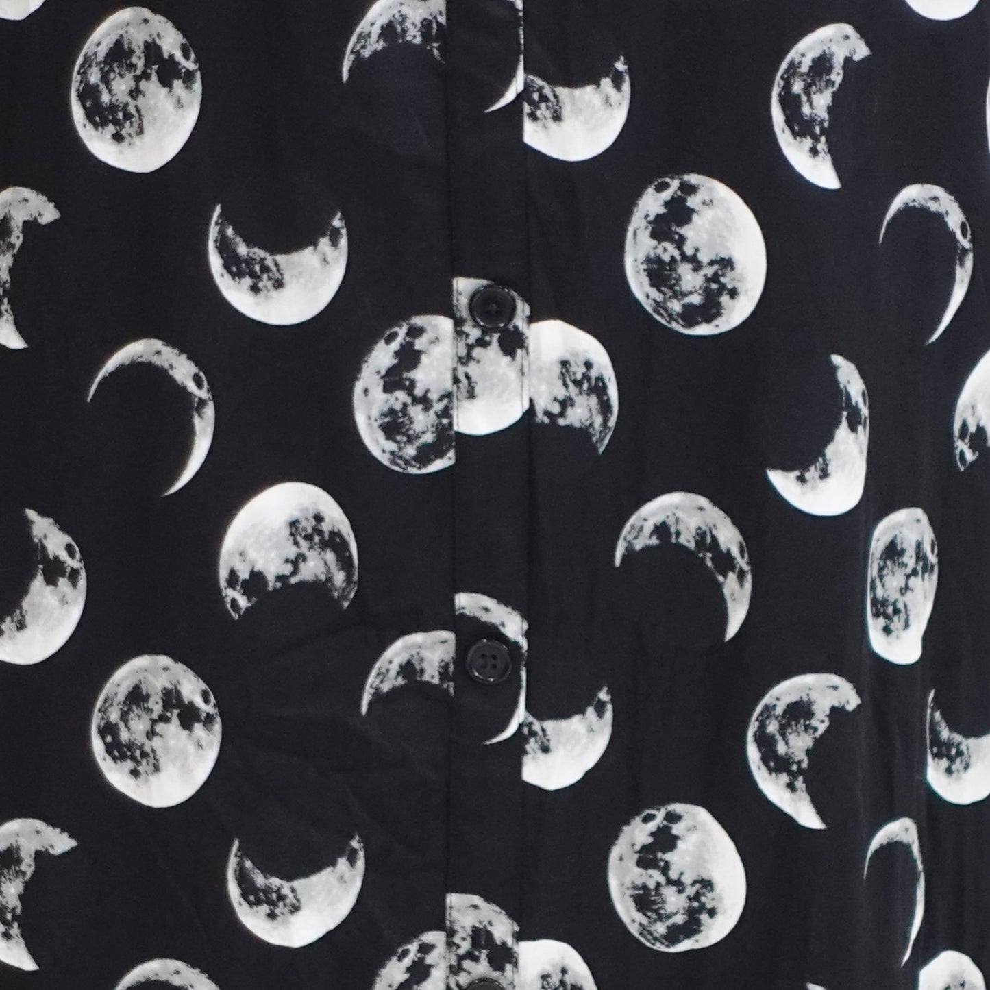 Moon Phases Faux Button Front Maxi Skirt