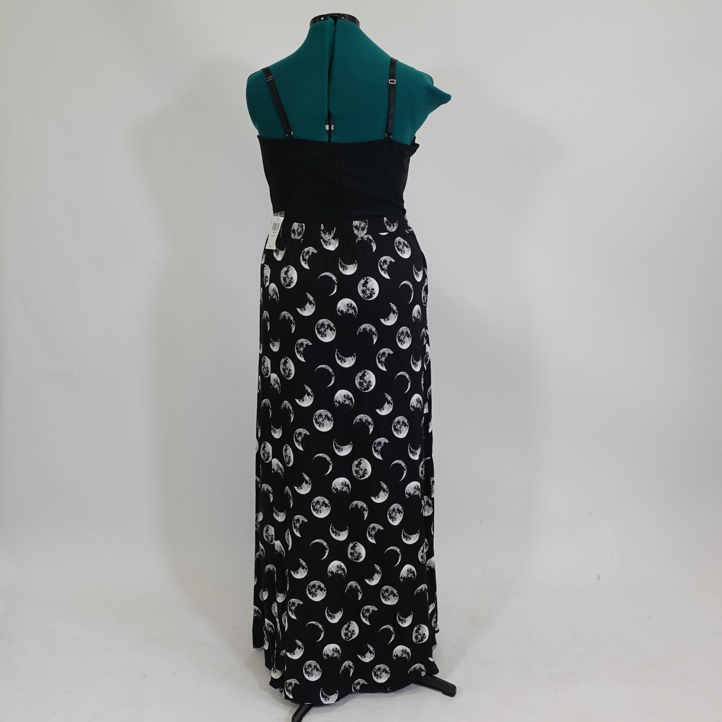 Moon Phases Faux Button Front Maxi Skirt