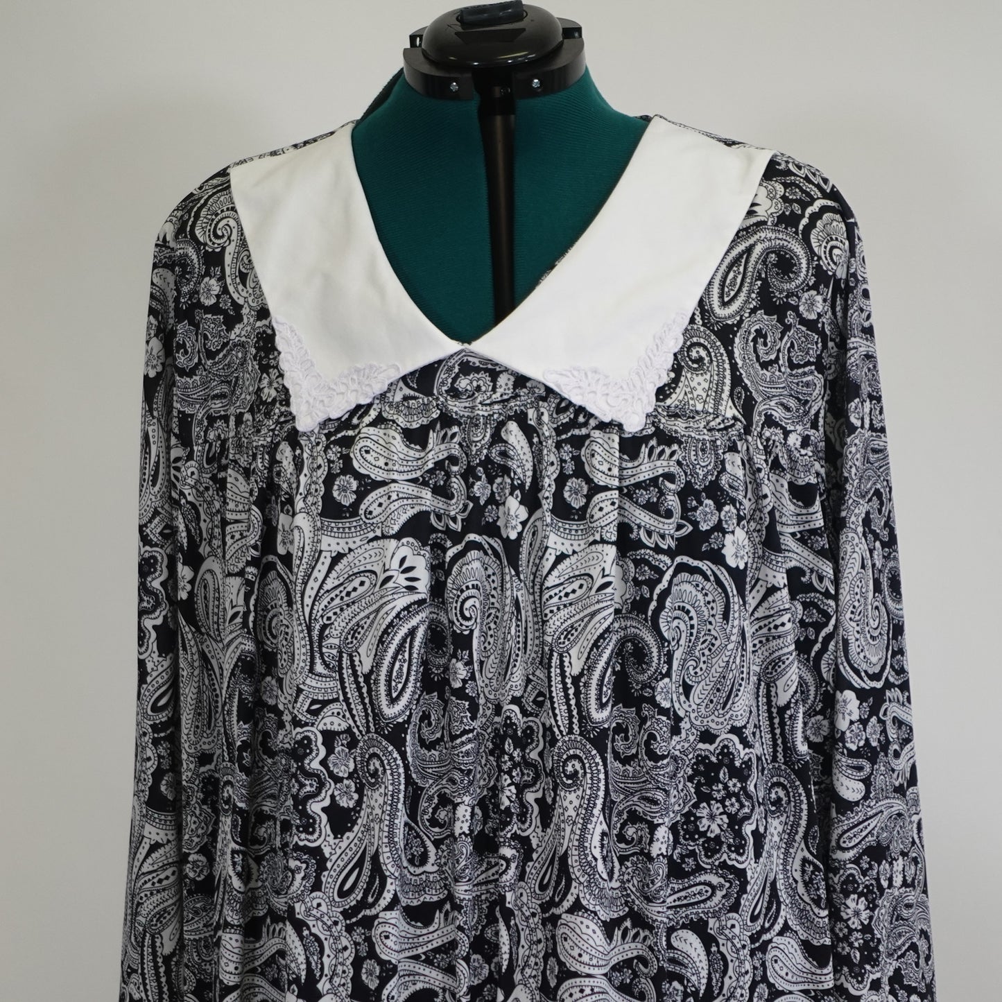 Vintage Paisley Collared Midi Dress