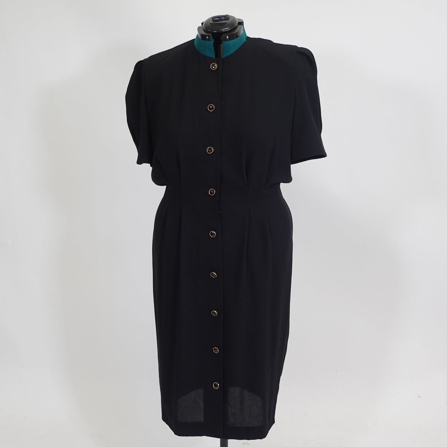 Vintage Black Button Front Dress