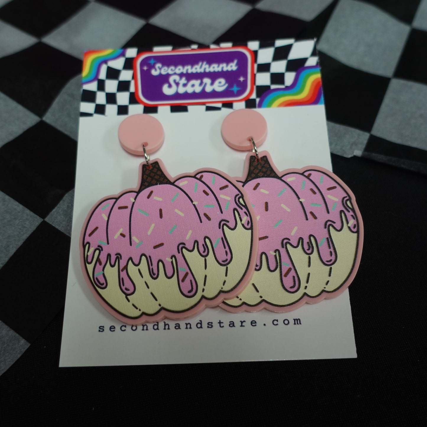 Pastel Sprinkle Pumpkin Earrings
