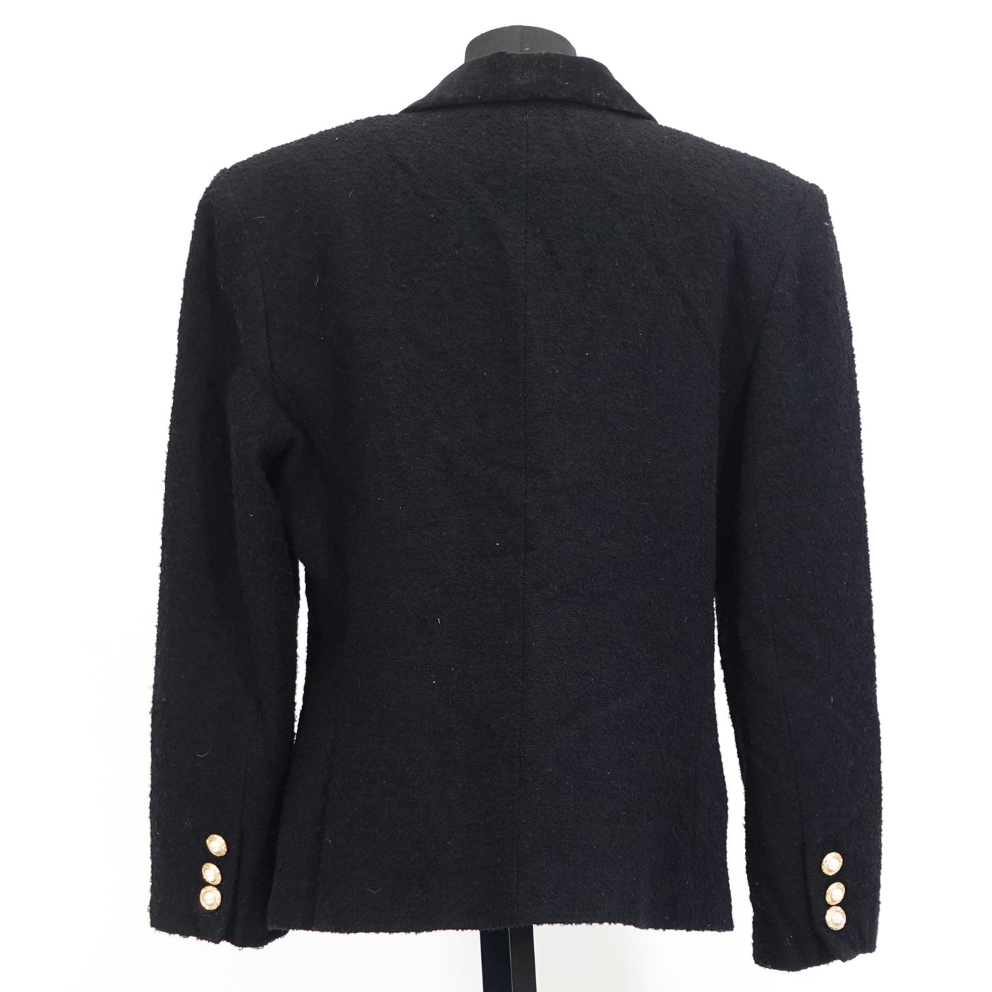 Vintage Black Blazer with Velvet Collar