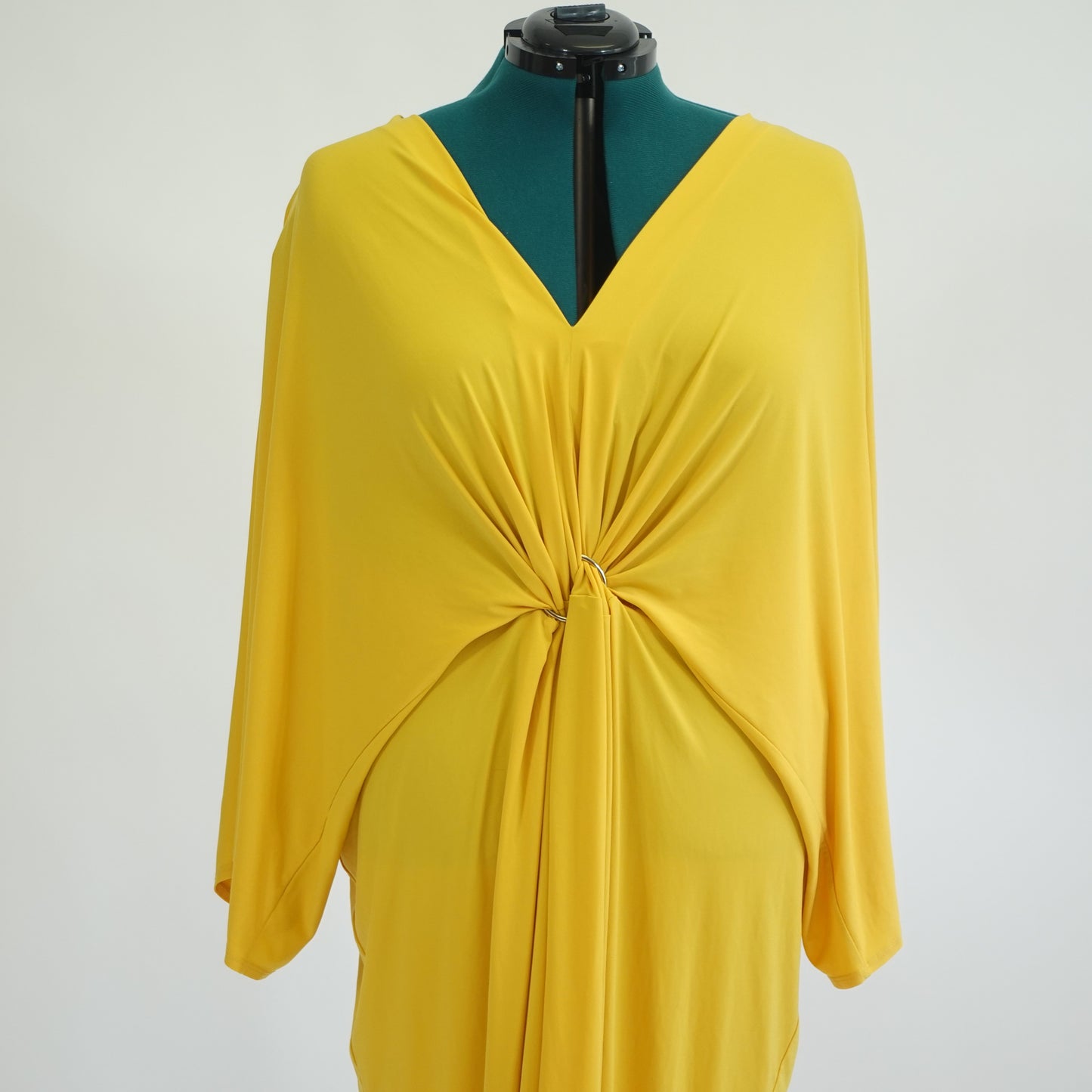 Yellow Knot Detail Midi Dress