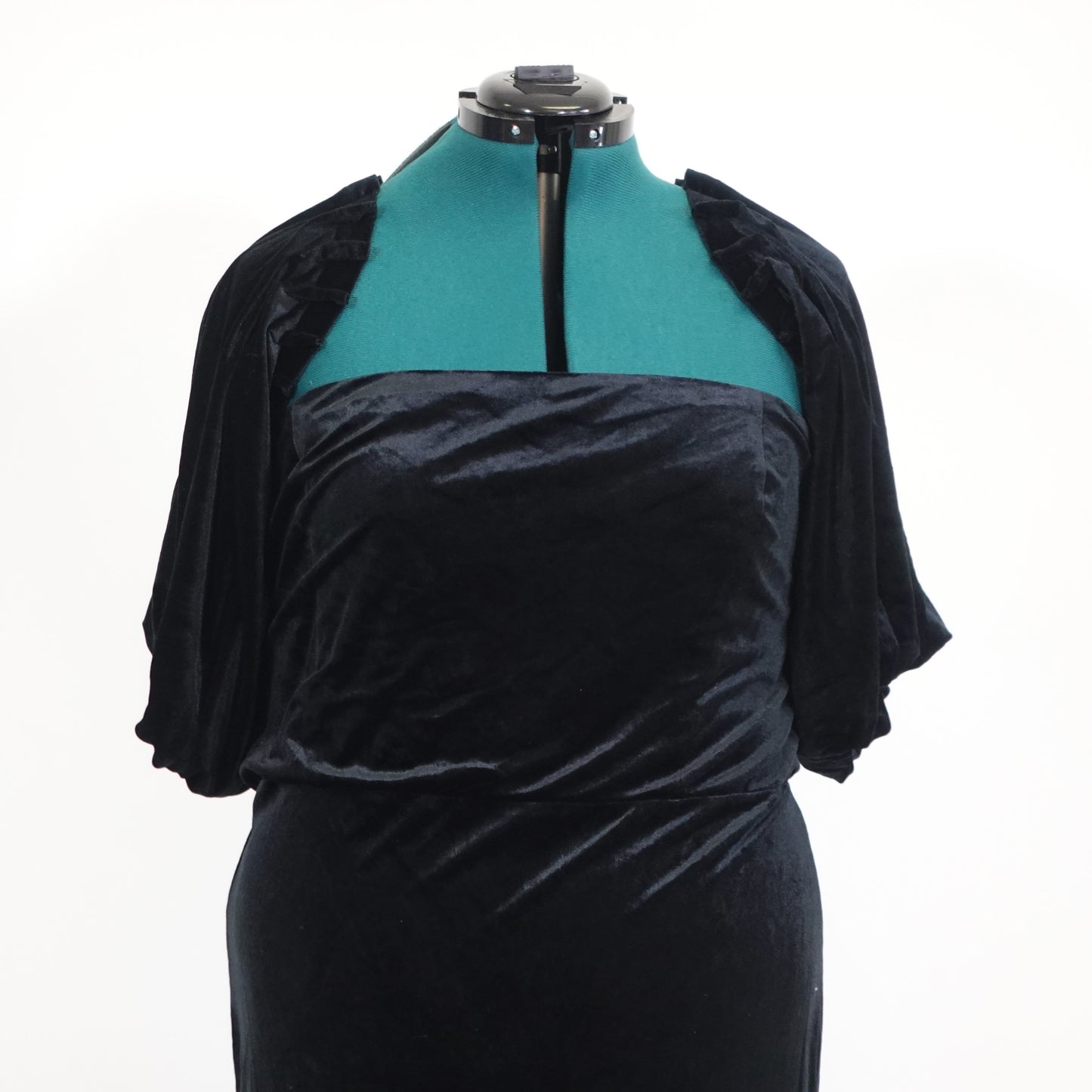 Black Velvet Off-The-Shoulder Dress
