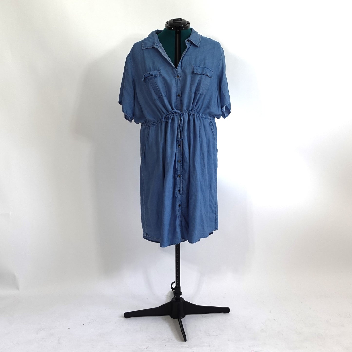 Button Front Chambray Dress