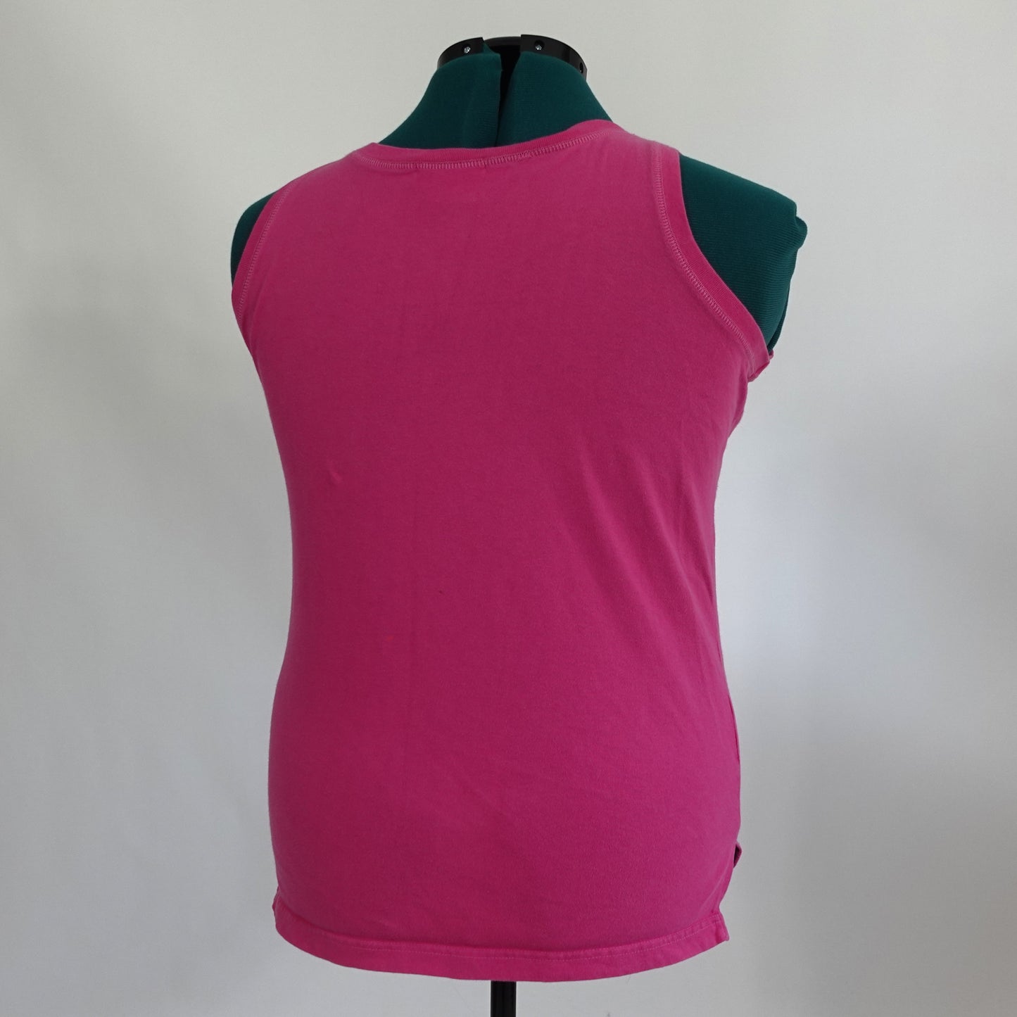 Vintage Pink Tank with White Embroidered Compass