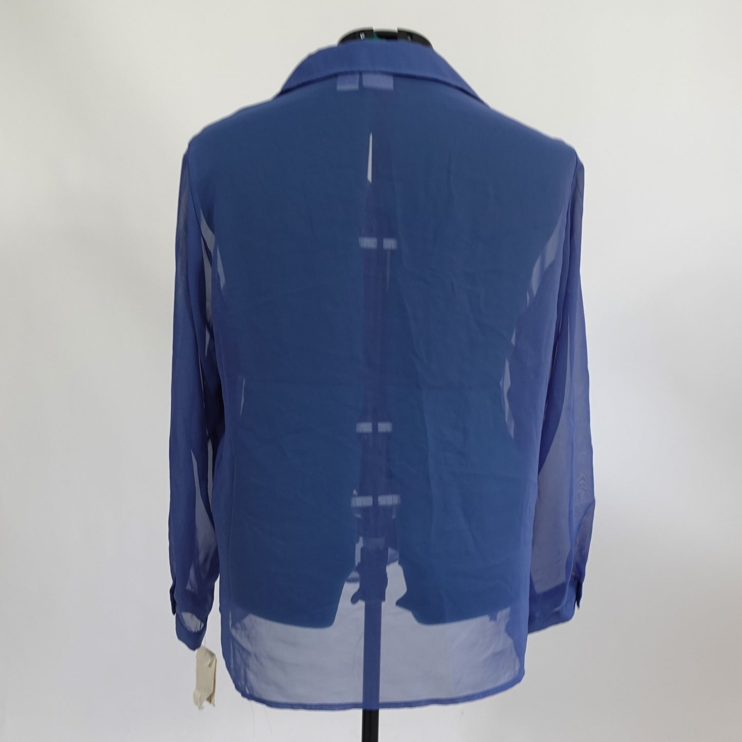 Vintage Sheer Blue Floral Button Up