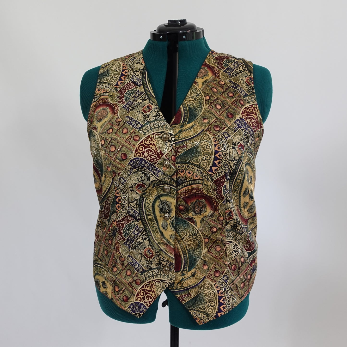 Vintage Paisley Medallion Print Vest