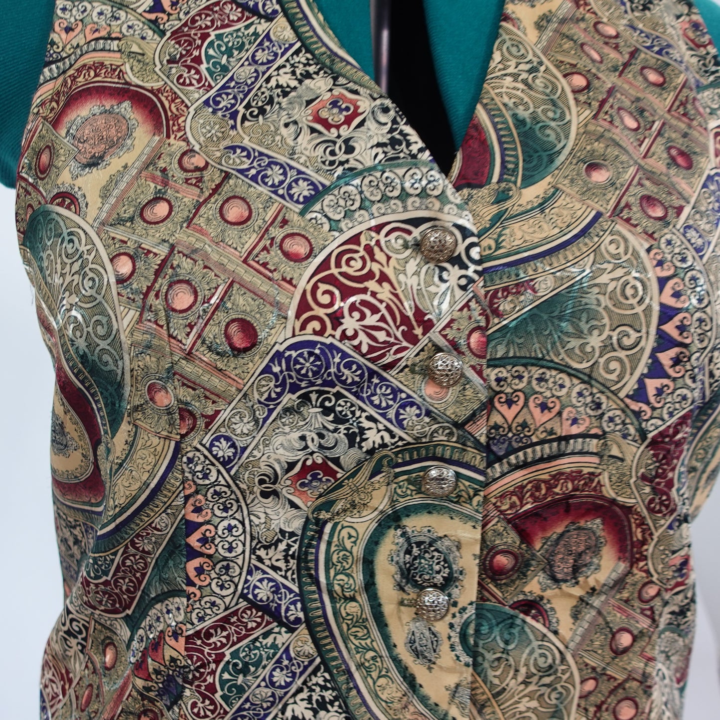 Vintage Paisley Medallion Print Vest
