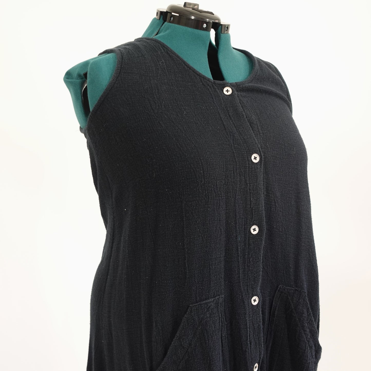 Vintage Black Button Up Dress