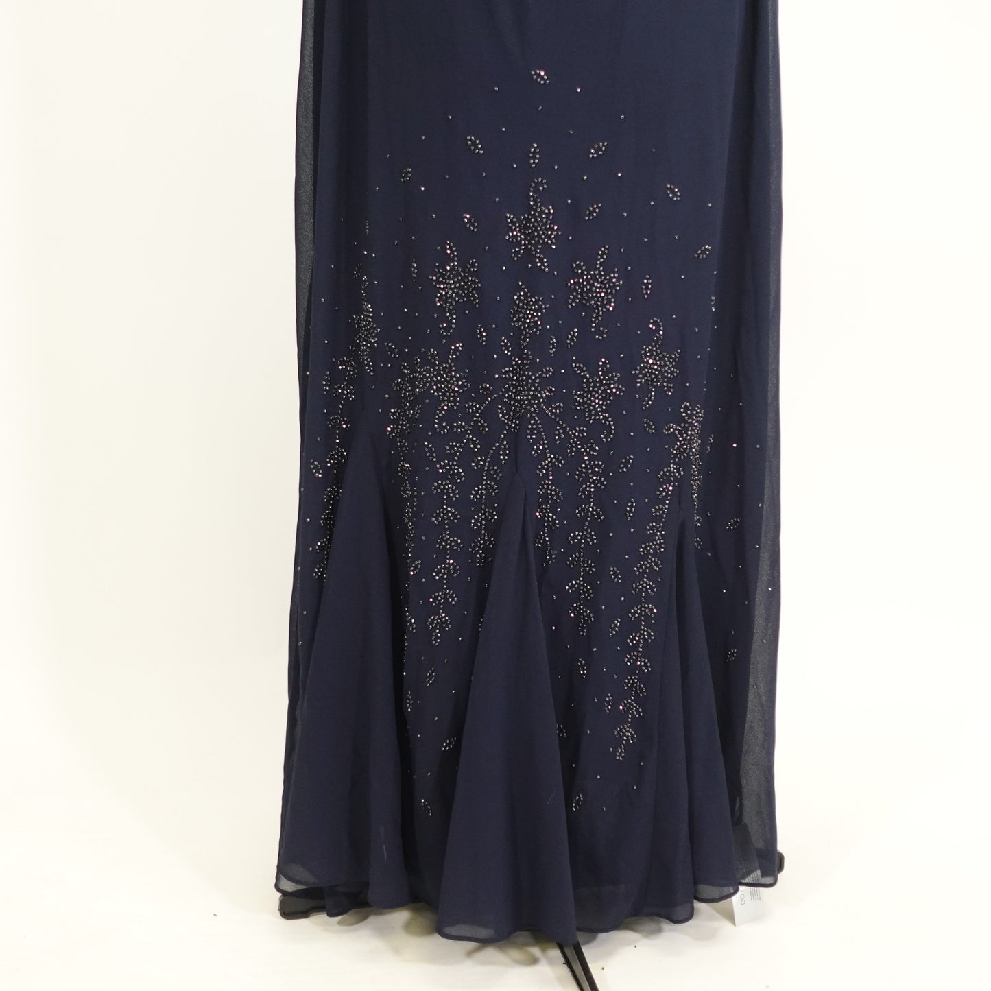 Navy Dress with Beaded Accents NWT