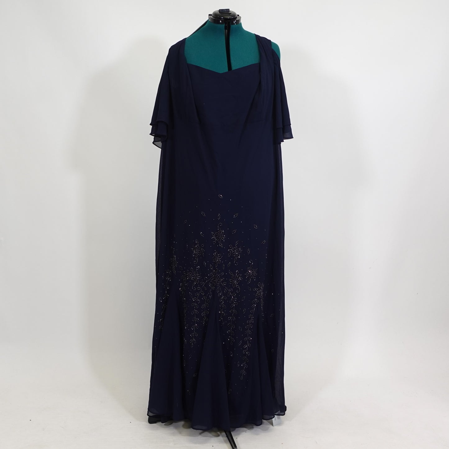Navy Dress with Beaded Accents NWT