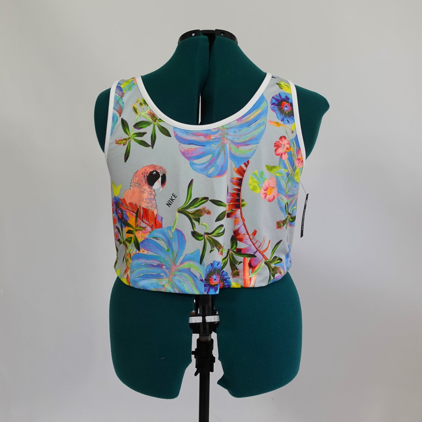 Nike Pink and Tropical Print Cropped Tank NWT