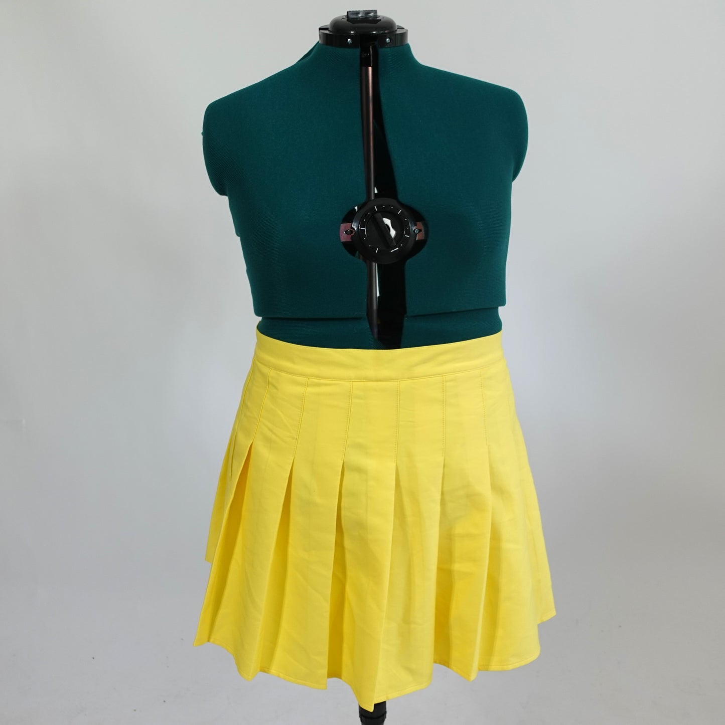 Vintage Yellow Pleated Skirt
