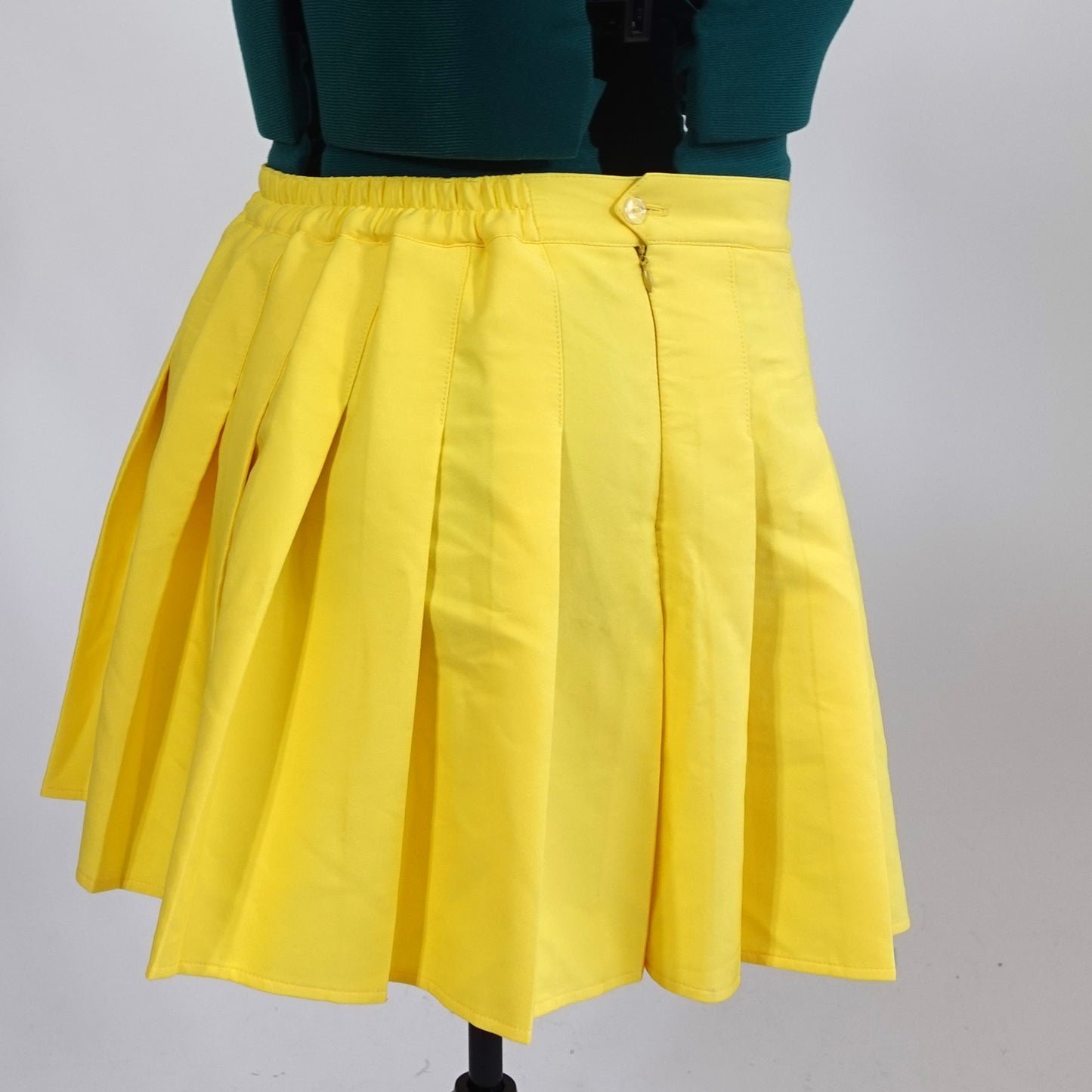 Vintage Yellow Pleated Skirt