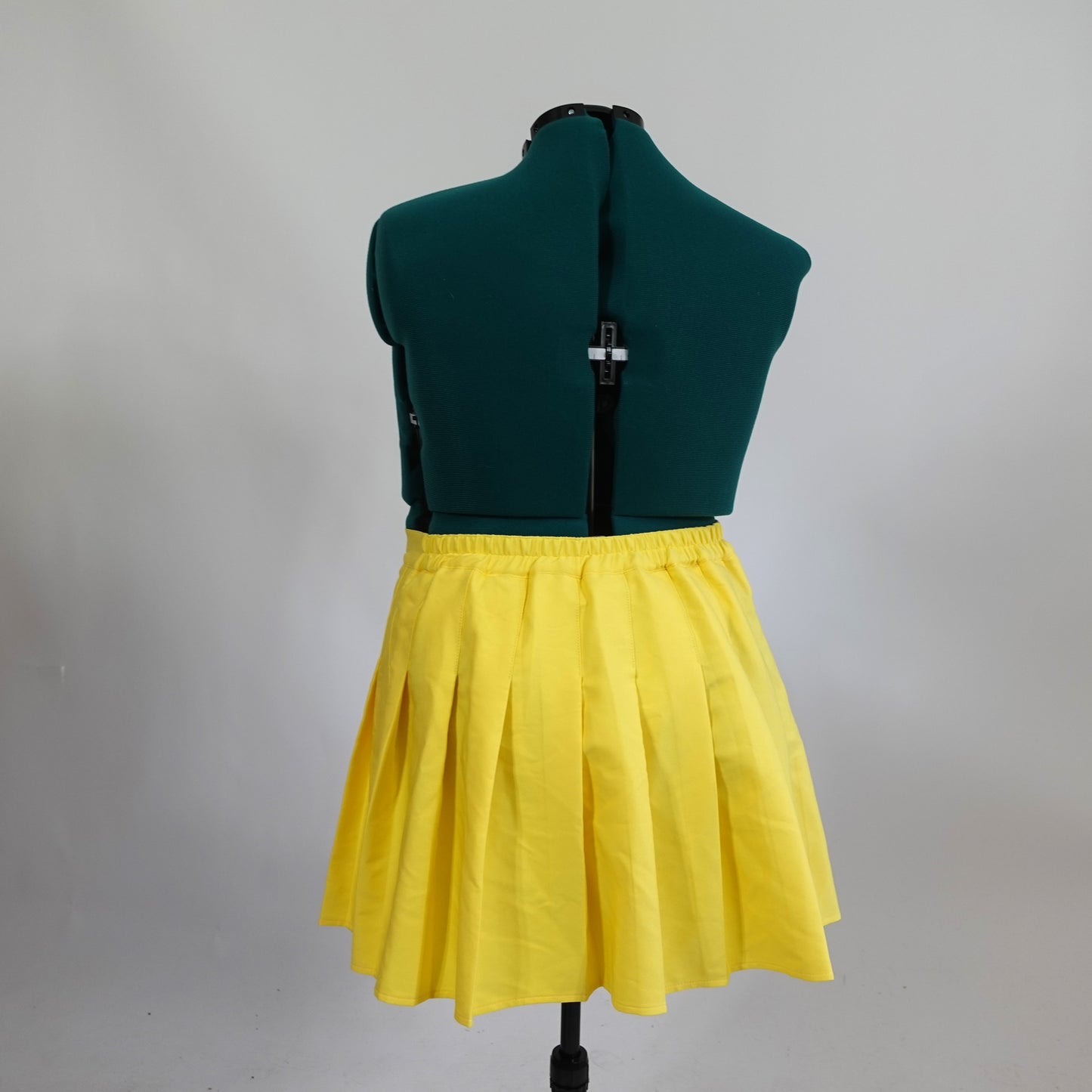 Vintage Yellow Pleated Skirt