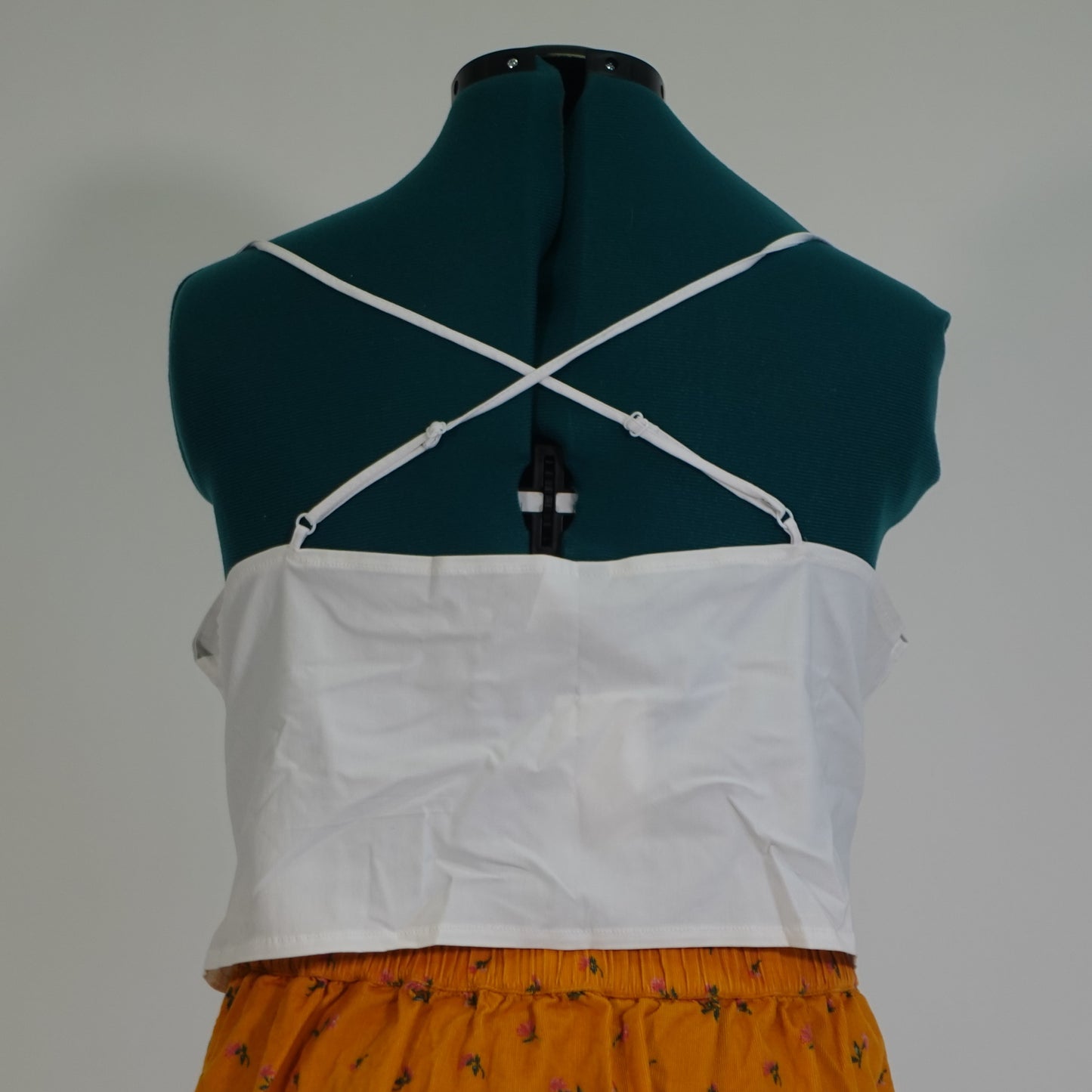 White Spaghetti Strap Crop Top NWT
