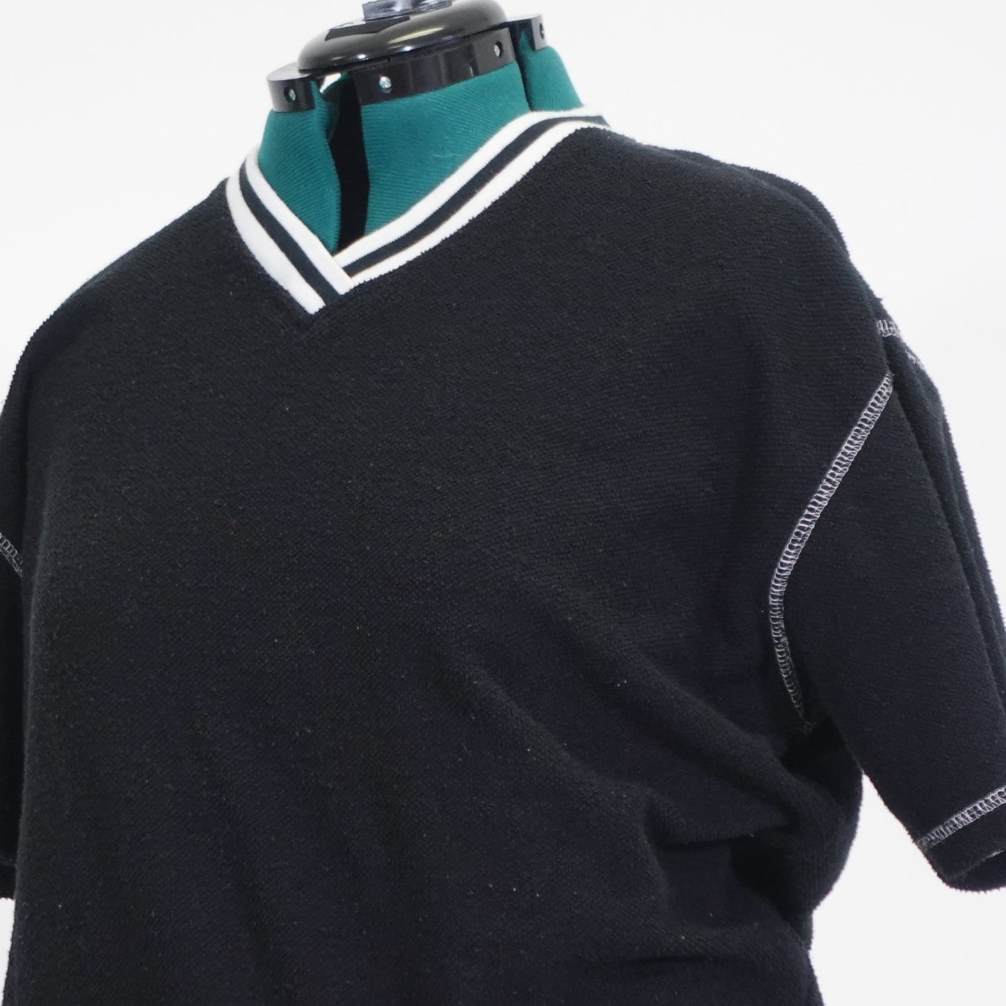 Vintage Black Varsity Style Top