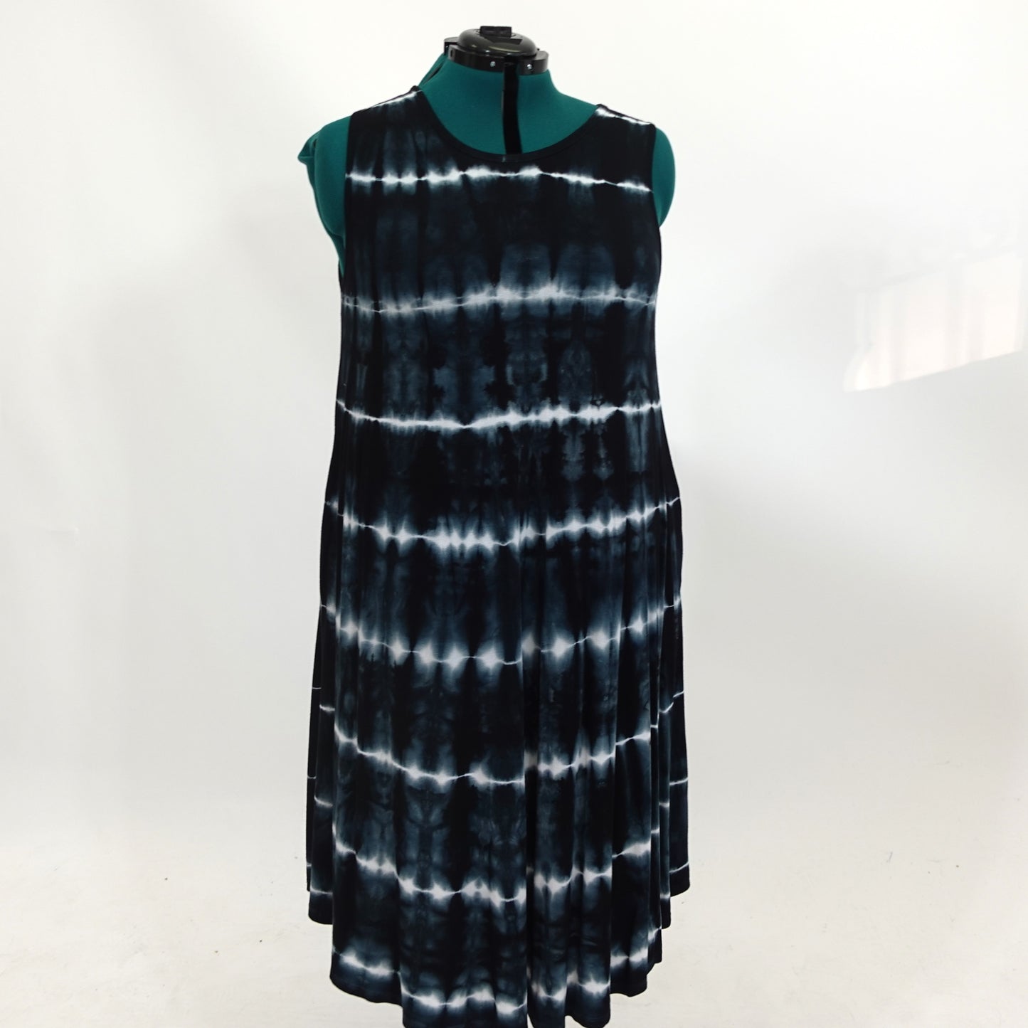 Black and White Tie Dye Shift Dress